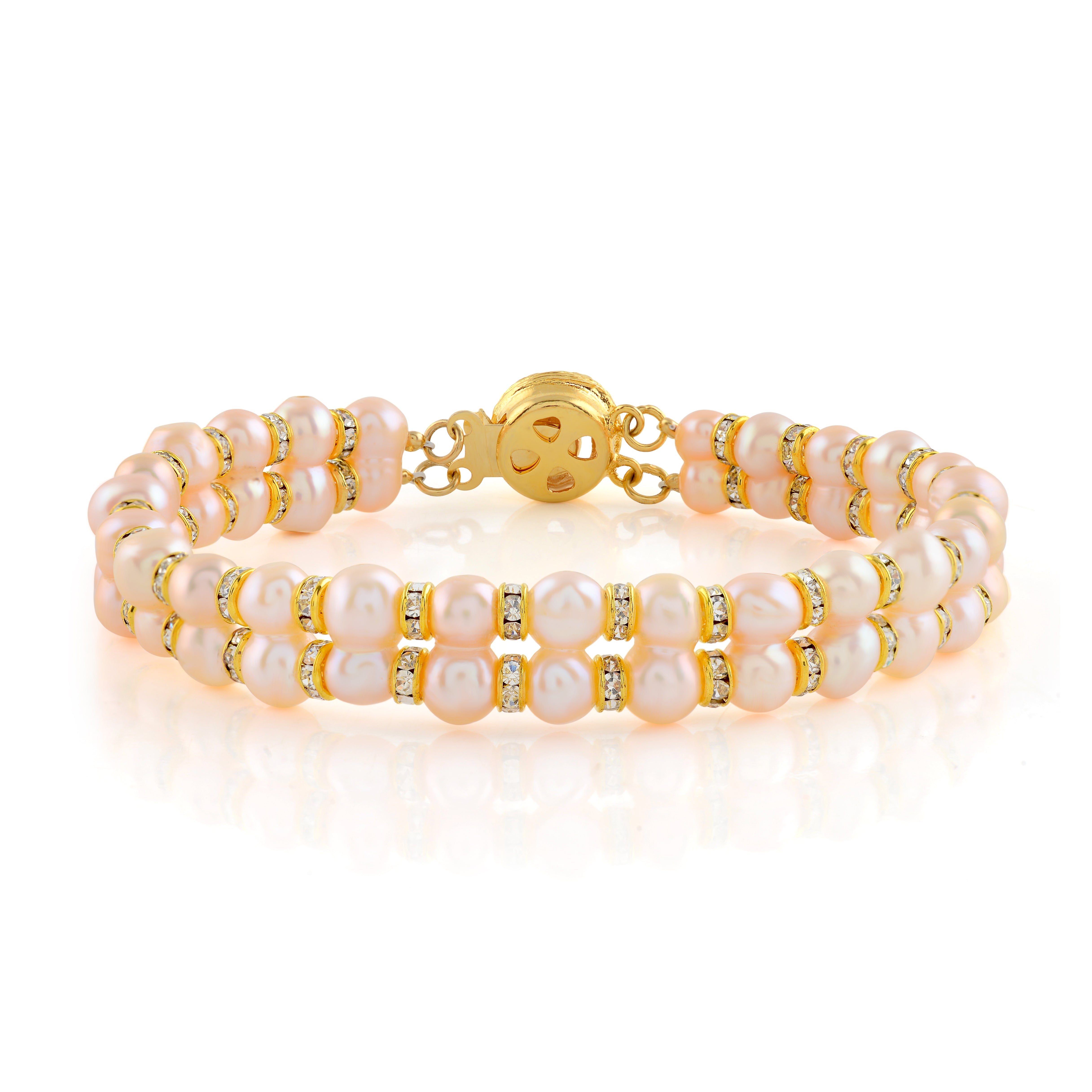 Glowing Regal Round Pearl bracelet - Krishna Jewellers Pearls and Gems