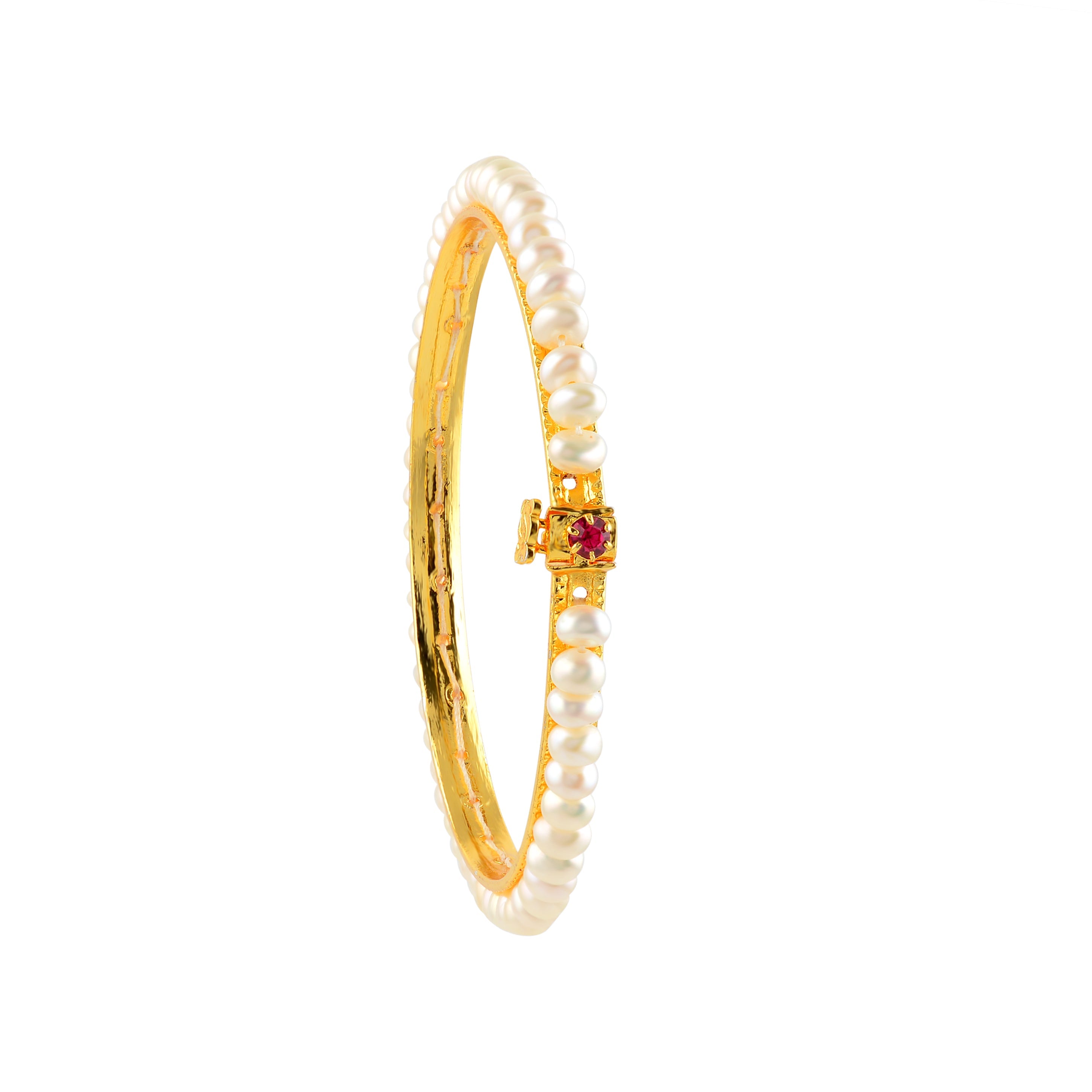 Buy Pearl Bangles - Timeless Style with Lustrous Pearls & Secure Clasp