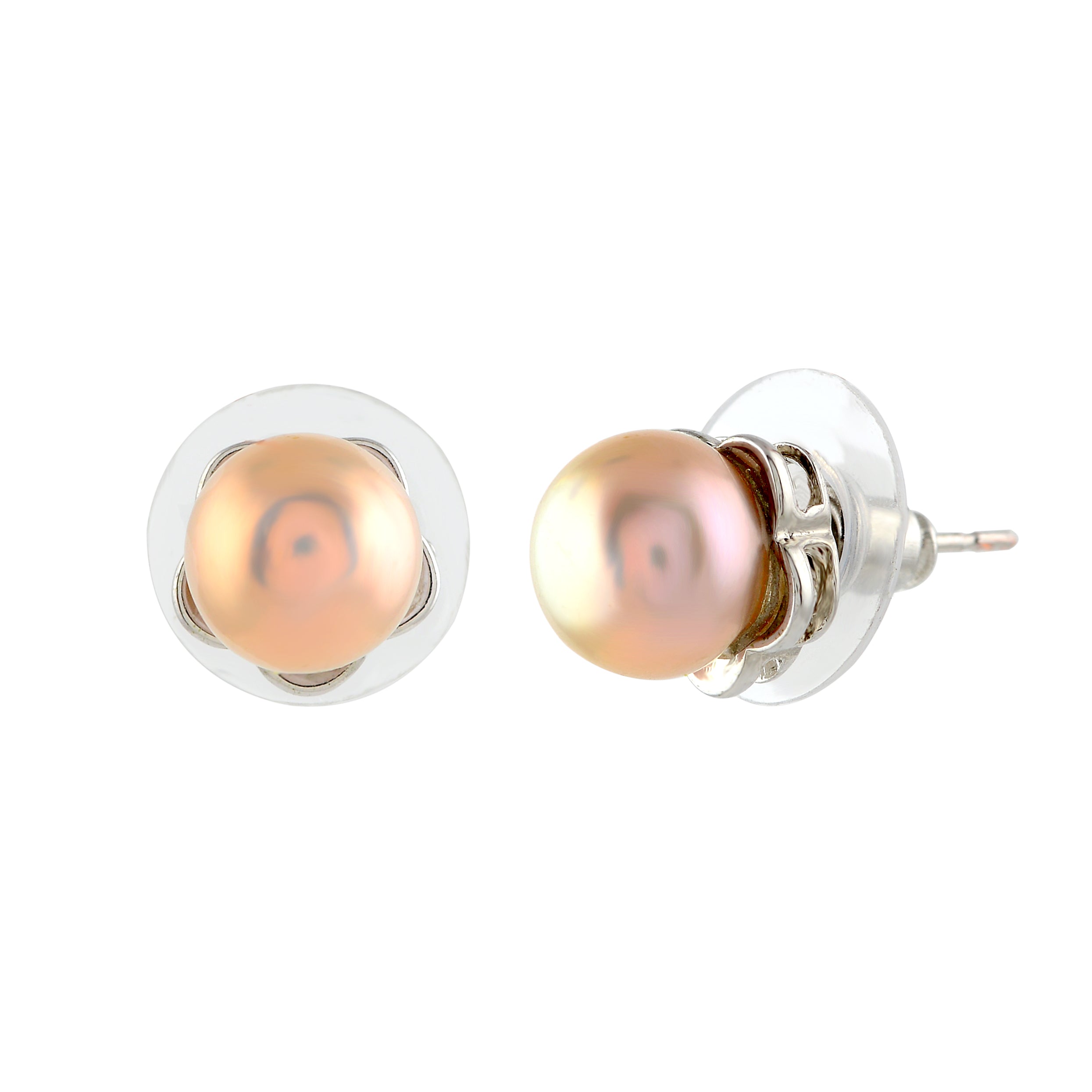 Classic Round Pearl Alloy Earrings - Krishna Jewellers Pearls and Gems