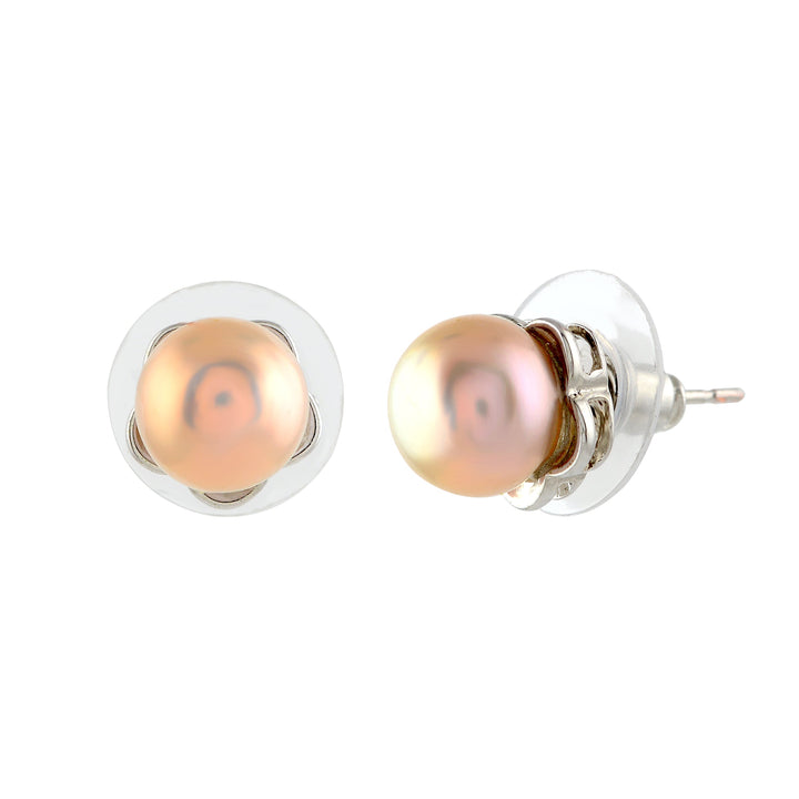 Classic Round Pearl Alloy Earrings - Krishna Jewellers Pearls and Gems