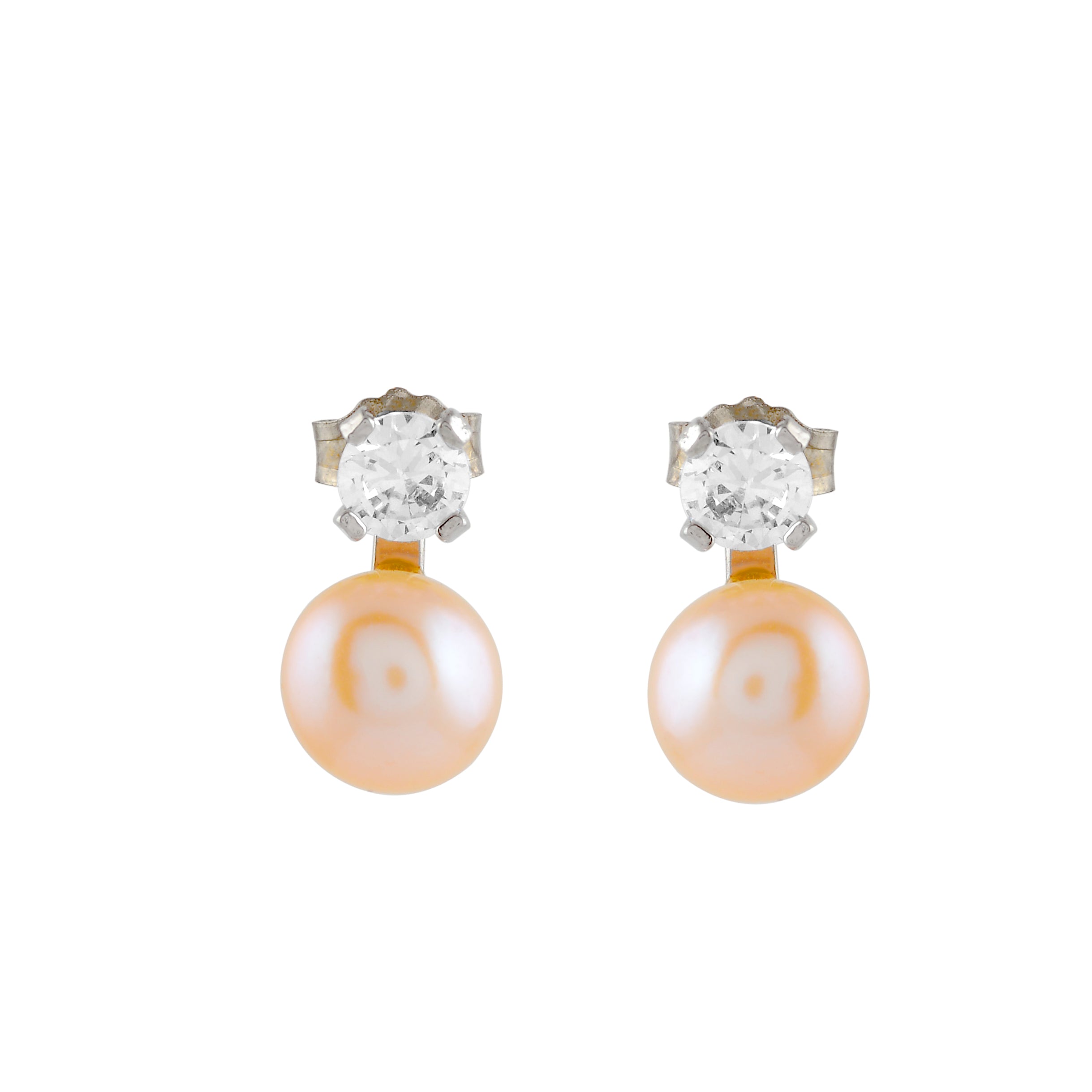 Regal Pinky Pearl Studs - Krishna Jewellers Pearls and Gems