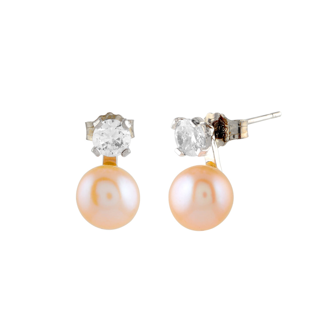 Regal Pinky Pearl Studs - Krishna Jewellers Pearls and Gems