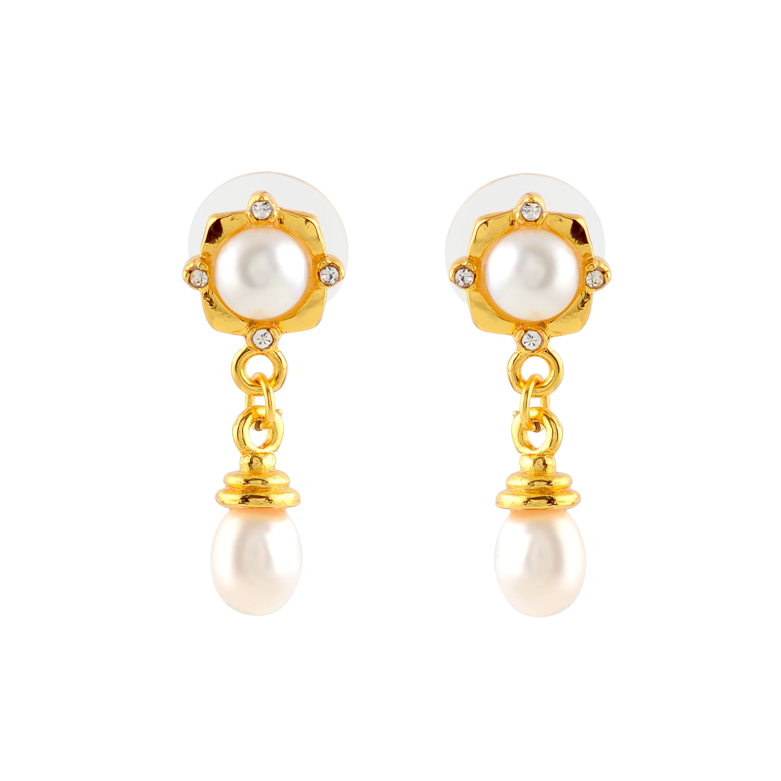 Dazzling Pearl Drop Earrings - Krishna Jewellers Pearls and Gems