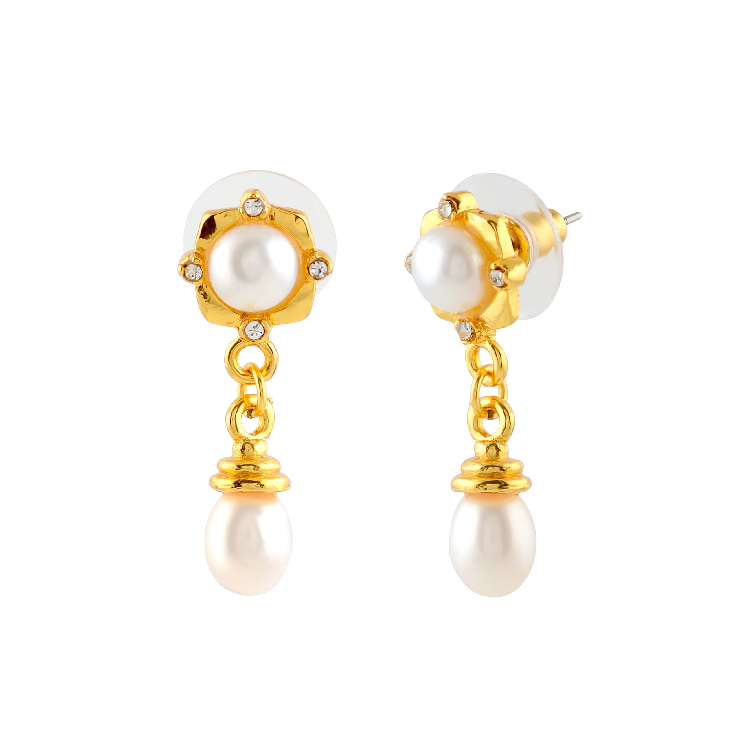 Dazzling Pearl Drop Earrings - Krishna Jewellers Pearls and Gems