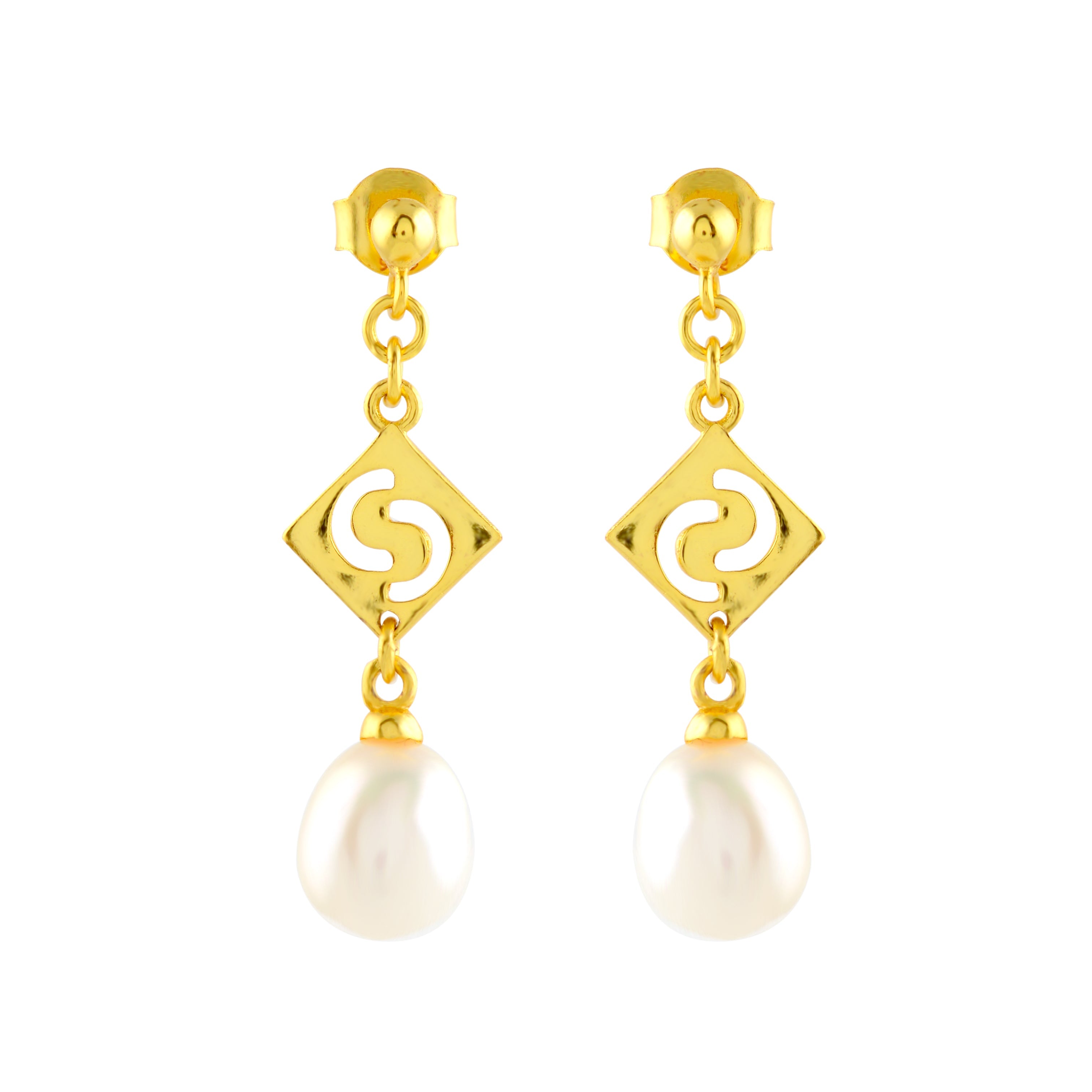Charming Pearl Drop Earrings - Krishna Jewellers Pearls and Gems