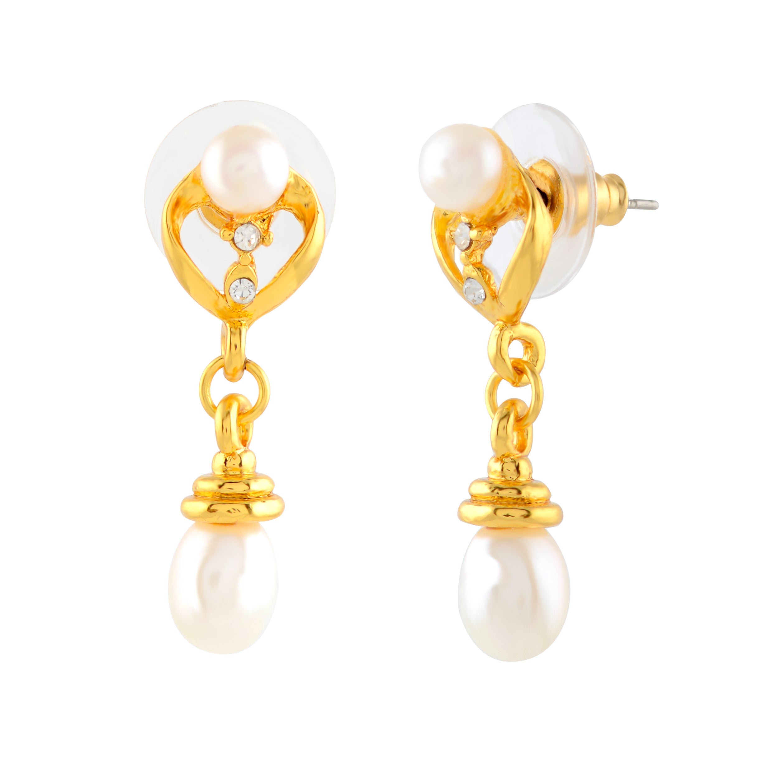 Dainty Pearl Drop Earrings - Krishna Jewellers Pearls and Gems