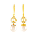 Charming J hoop Pearl Earrings