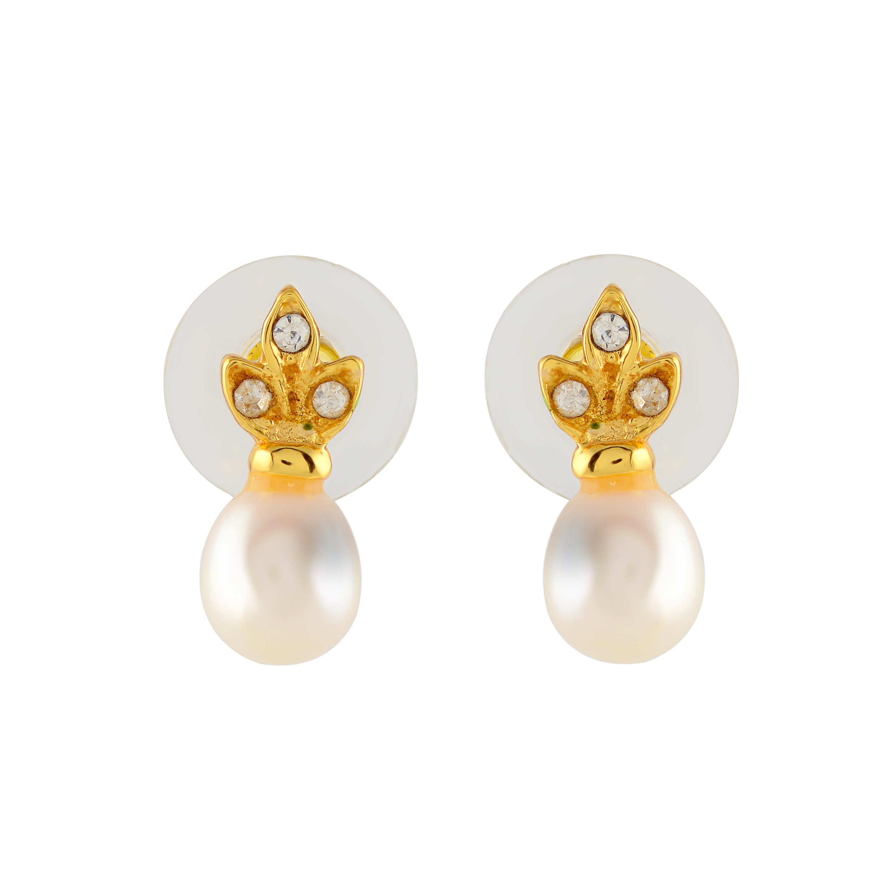 Drop Pearl Studs Earrings - Krishna Jewellers Pearls and Gems