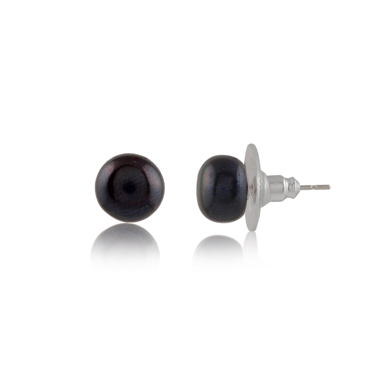 Classic Black Pearl Stud Earrings – AAA Freshwater Pearl 4MM 7MM 9MM