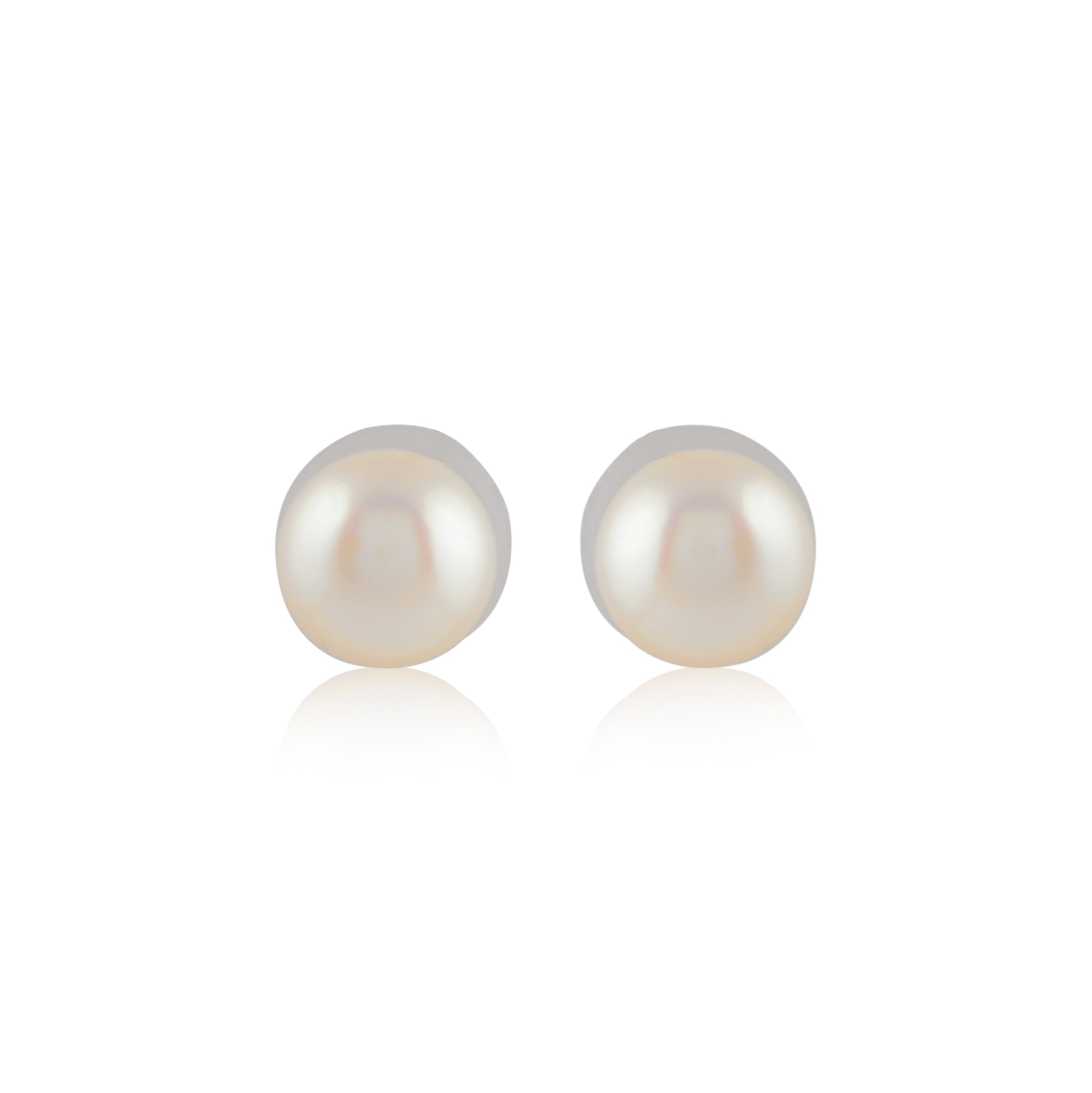 Classic Cream Pearl Studs (Freshwater Pearl Stud Earrings )