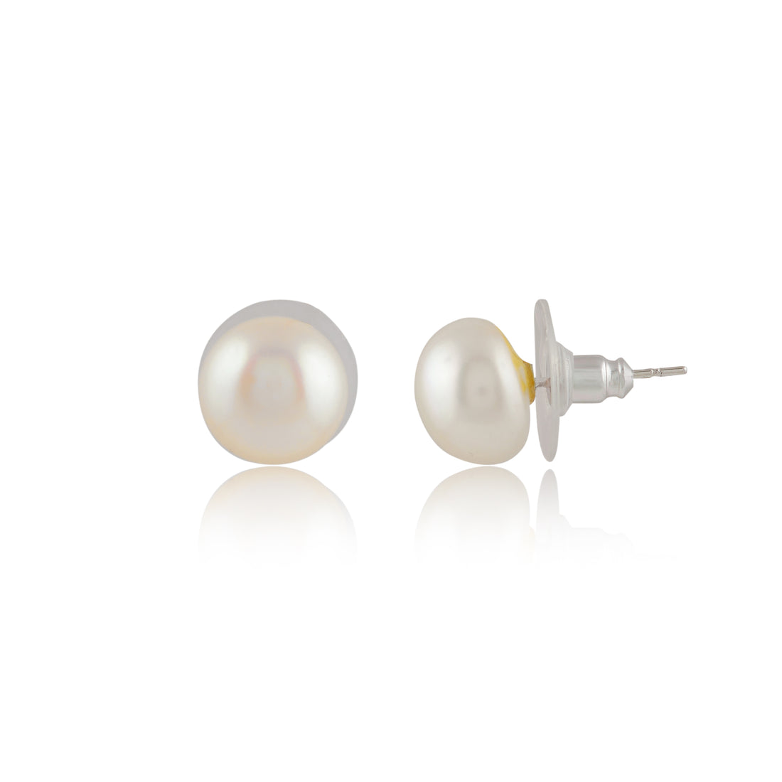 Classic Cream Pearl Studs (Freshwater Pearl Stud Earrings )
