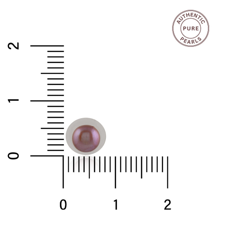 Classic brown Pearl Stud Earrings (Freshwater Pearl Ear Studs in Silver)