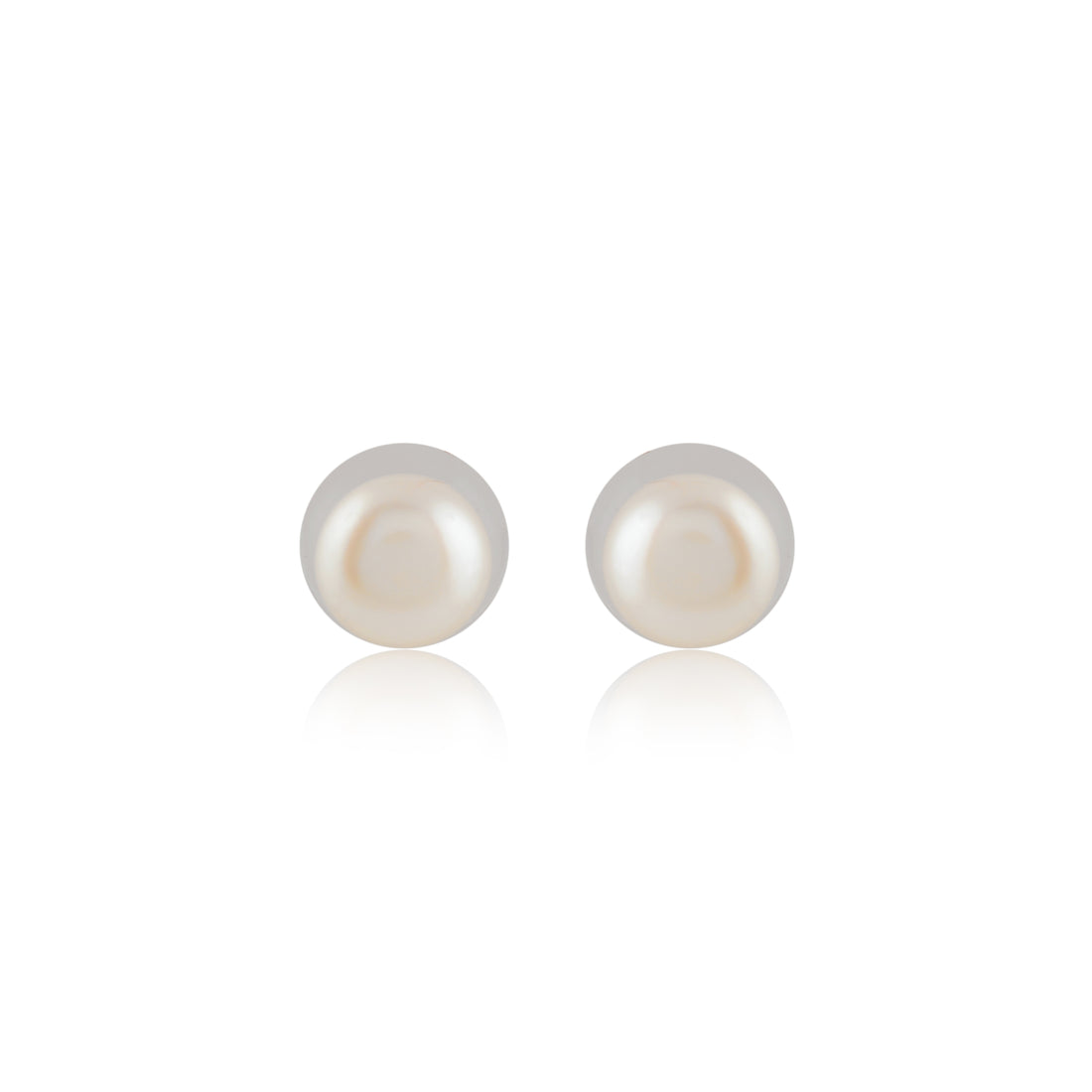 Classic white Pearl studs ( fresh water white pearl studs )
