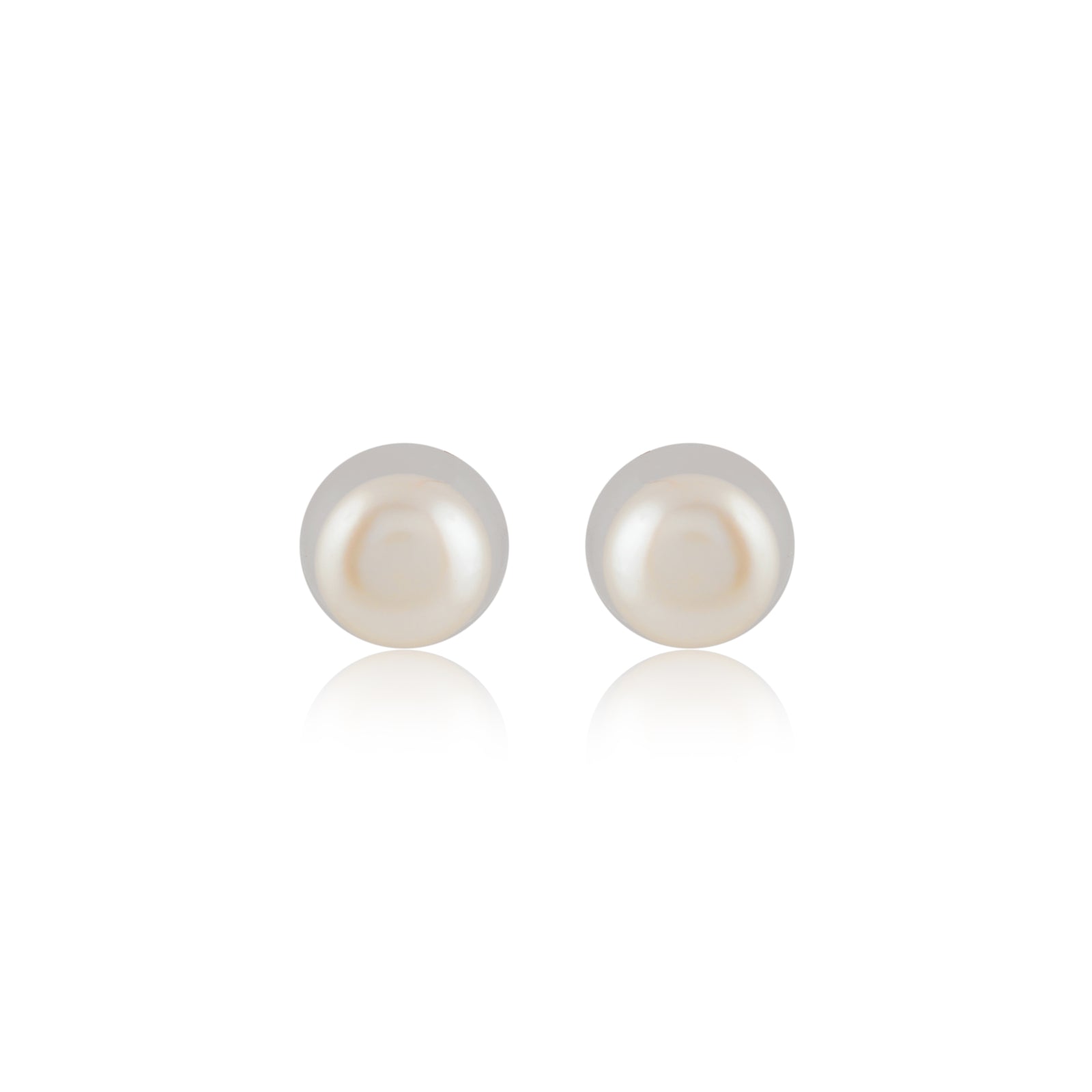 Classic white Pearl studs ( fresh water white pearl studs )