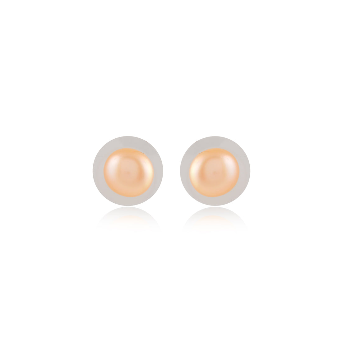 Blush classic studs (Freshwater Peach Pearl Stud Earrings)