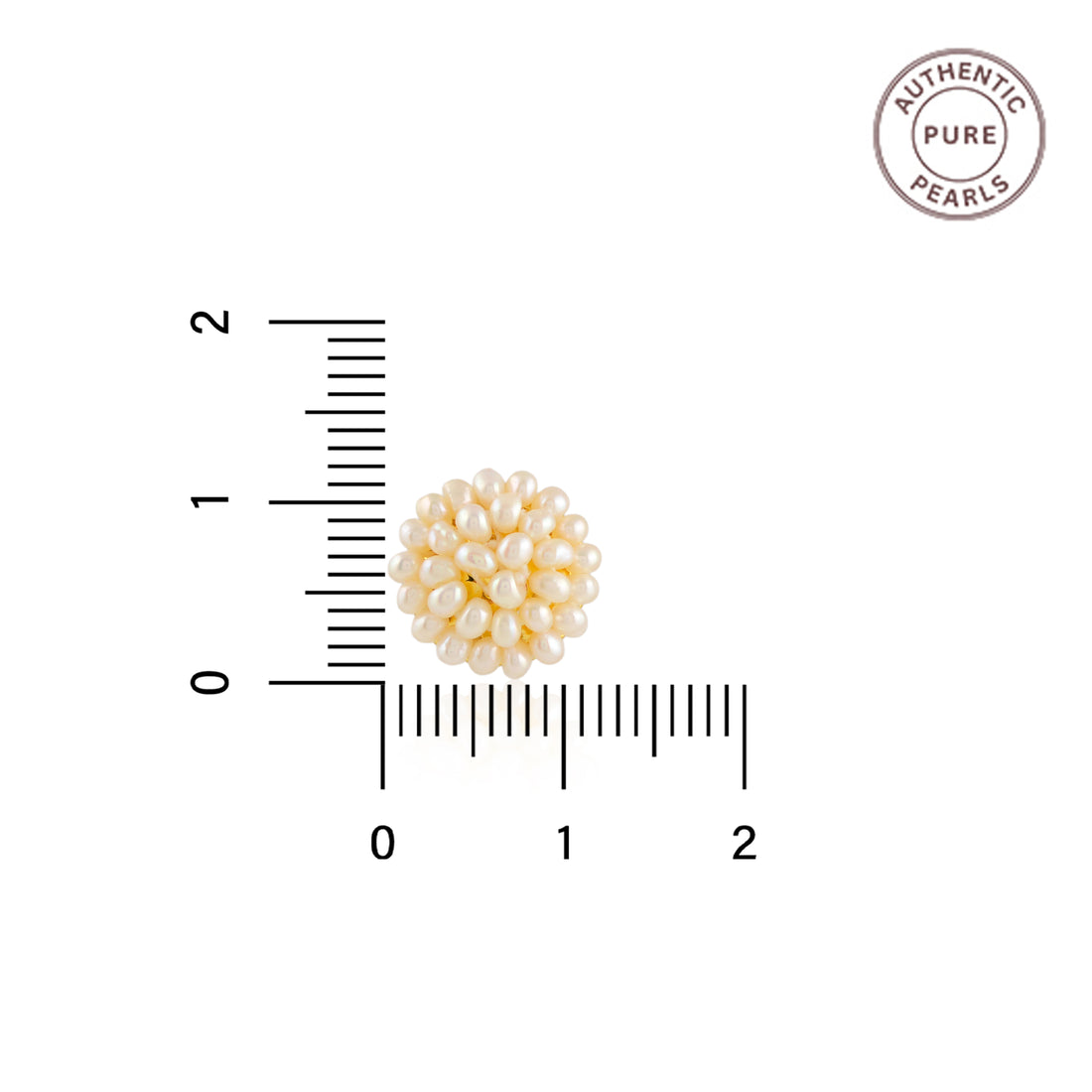 Ivory Bloom Pearl Stud Earrings (Handcrafted Freshwater Pearl Stud Earrings)