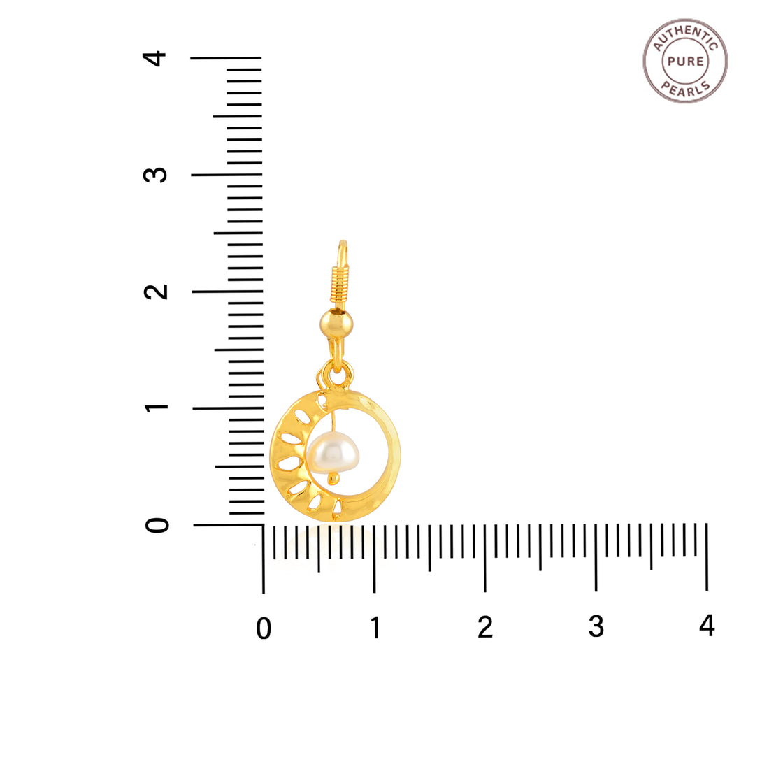 Halo Pearl Drop Earrings (Freshwater Pearl Drop Earrings in Gold-Plated Silver)