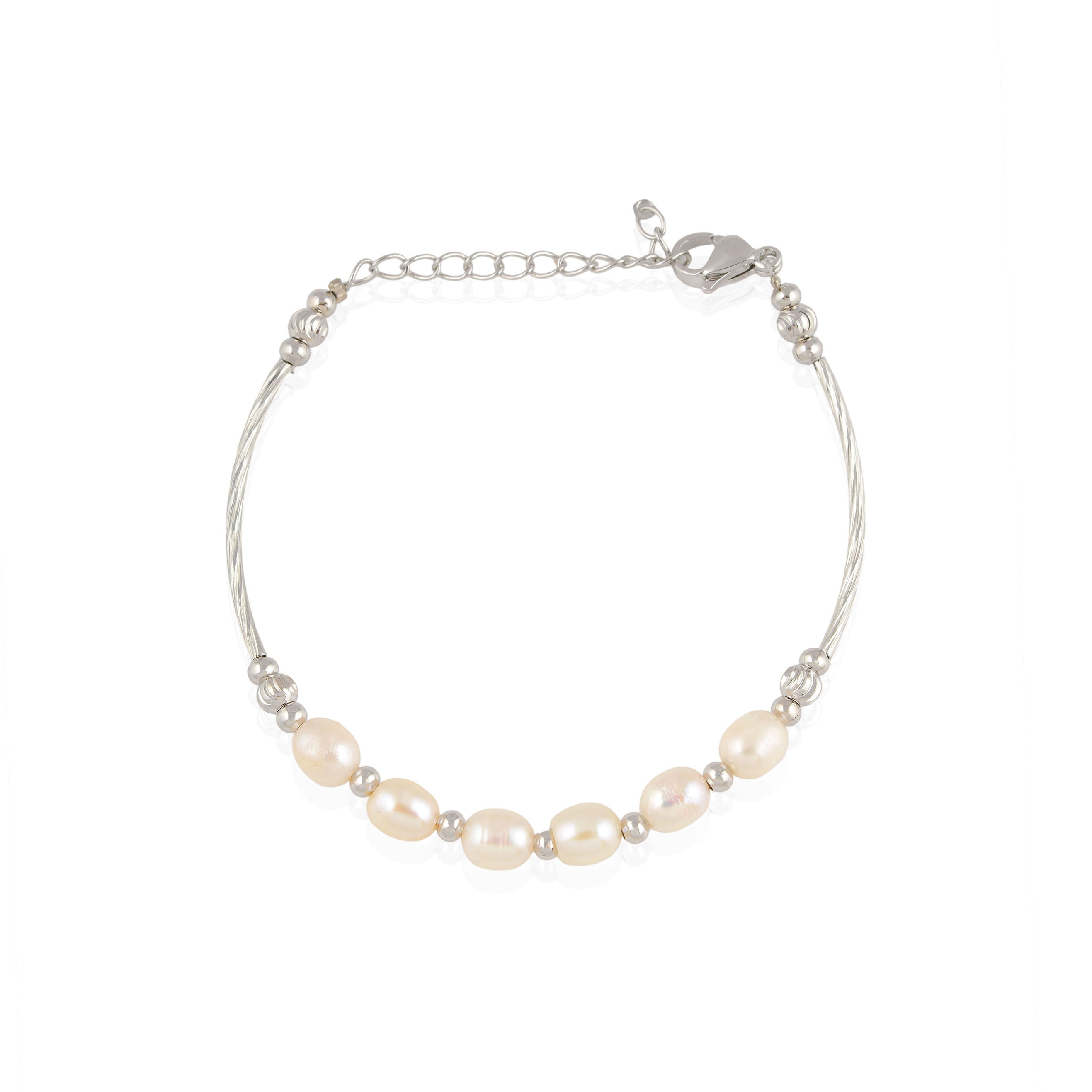 Timeless Pearl Bracelet (Sterling Silver Pearl Bracelet)