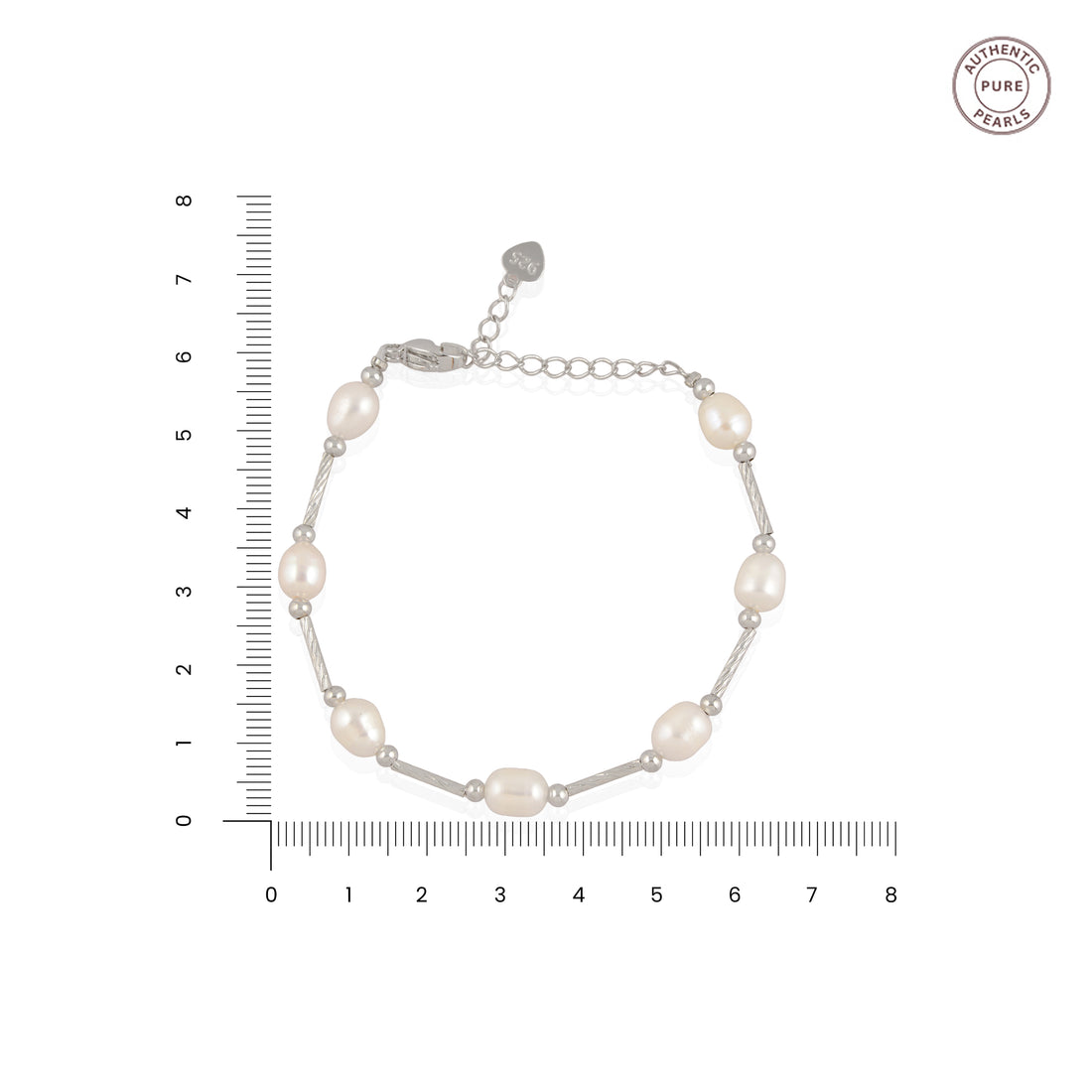 Single Strand Pearl Bracelet (Freshwater Pearl Bracelet in Silver)