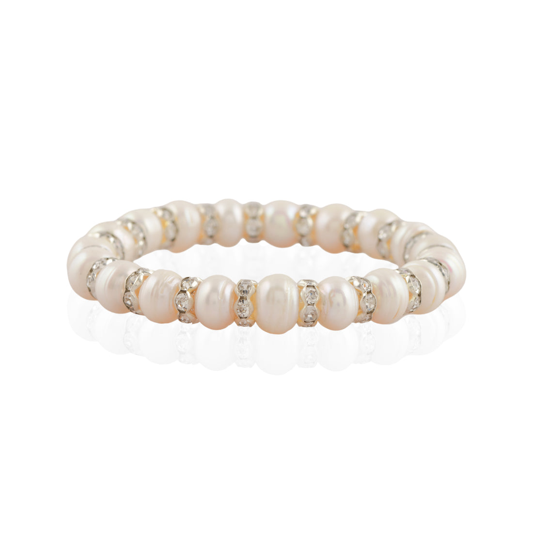 Artisan Pearl & Stone Bracelet (Freshwater Pearl Bracelet with Stone Accents)