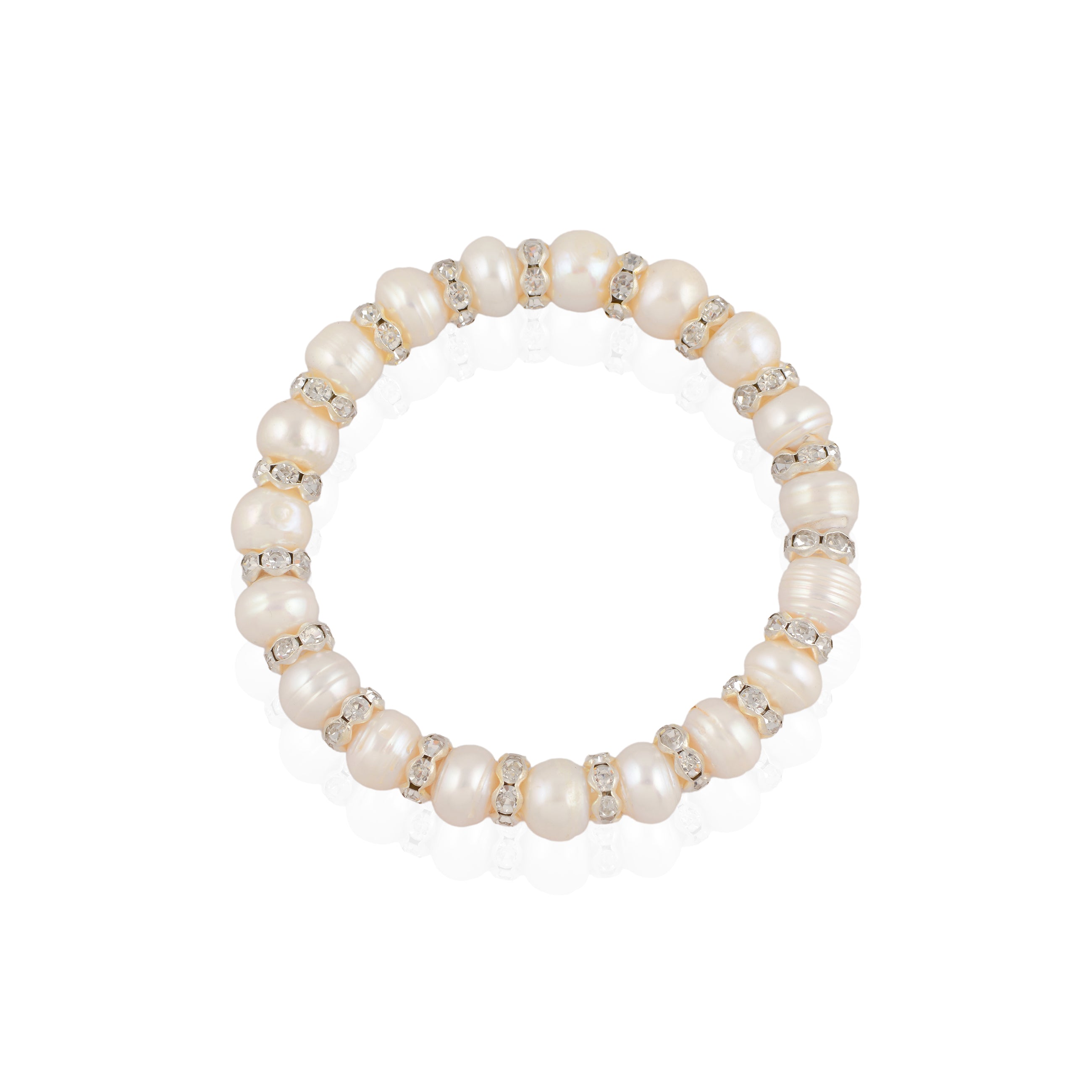 Artisan Pearl & Stone Bracelet (Freshwater Pearl Bracelet with Stone Accents)