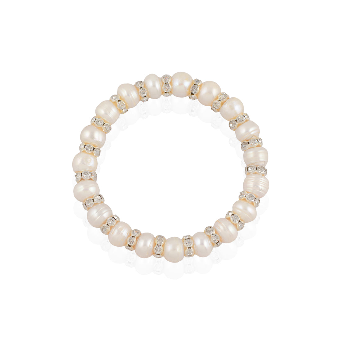 Artisan Pearl & Stone Bracelet (Freshwater Pearl Bracelet with Stone Accents)
