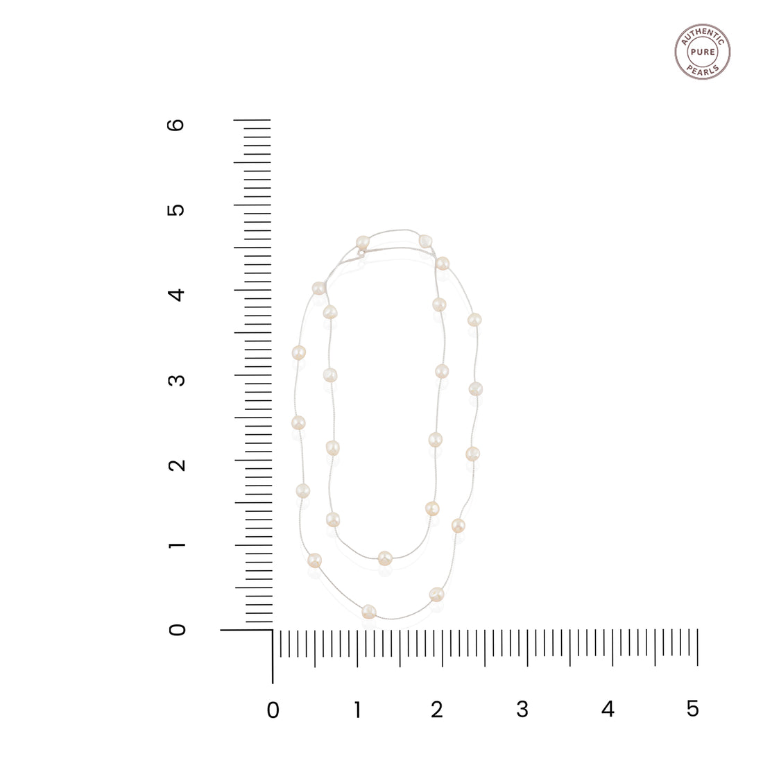 Grey Baroque Pearl Station Necklace (Feshwater Baroque Pearls on Silver Chain)