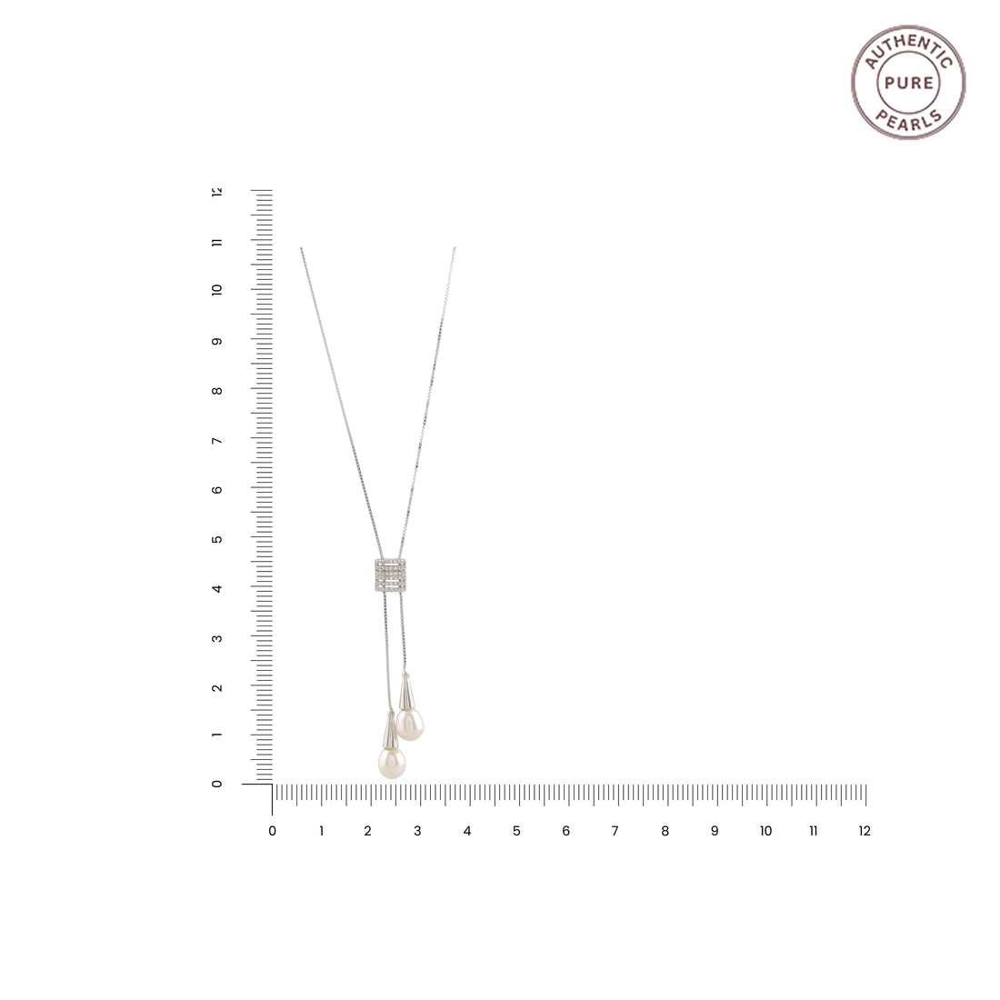 Silver & Pearl Drop Necklace (Freshwater Pearl Drop Necklace with Silver Accents)