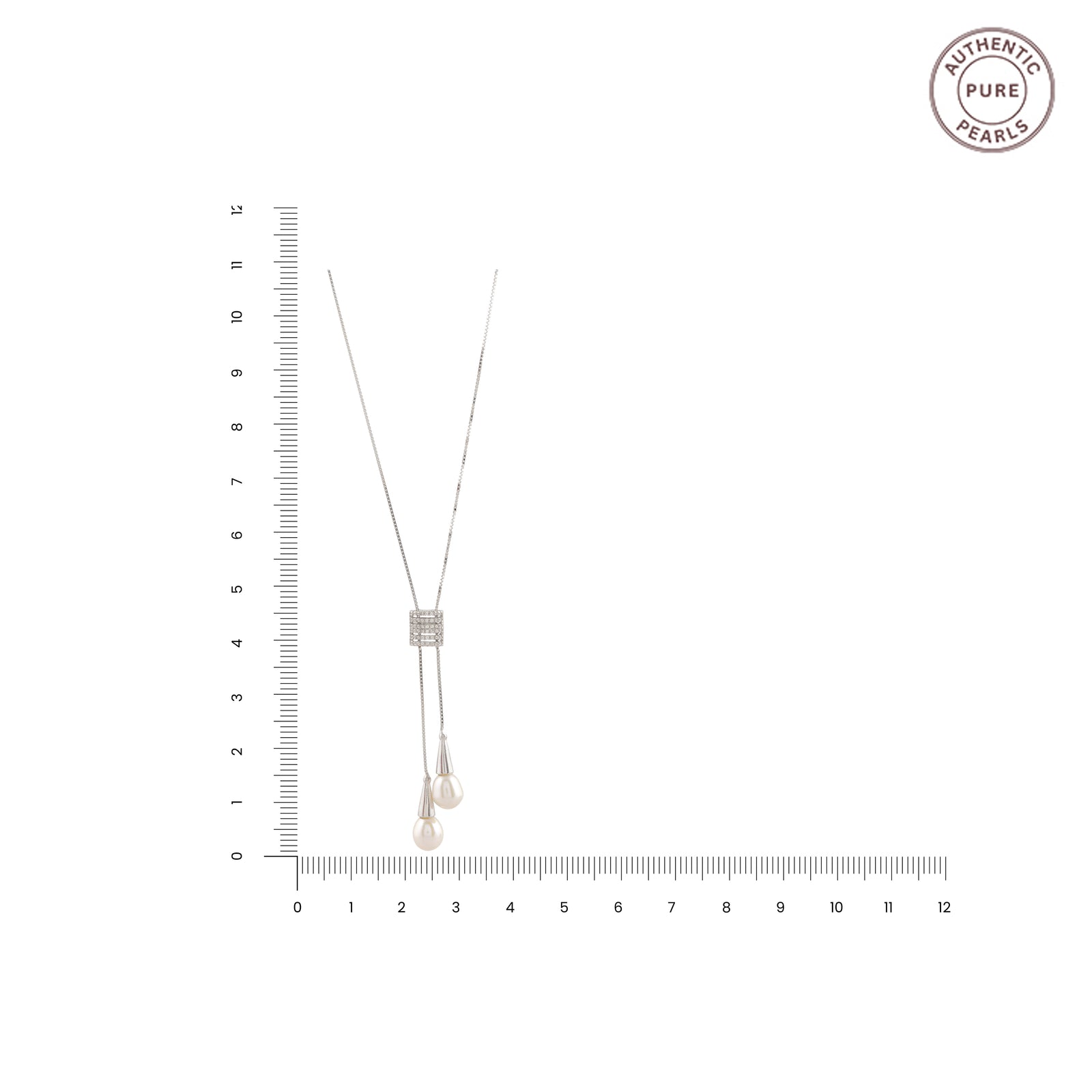 Silver & Pearl Drop Necklace (Freshwater Pearl Drop Necklace with Silver Accents)