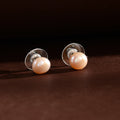 Blush classic studs (Freshwater Peach Pearl Stud Earrings)