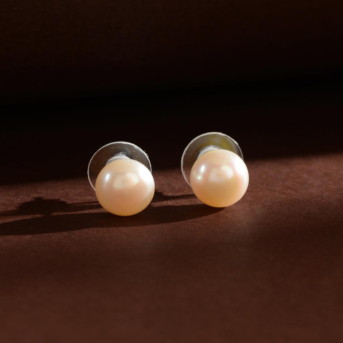 Classic Cream Pearl Studs (Freshwater Pearl Stud Earrings )