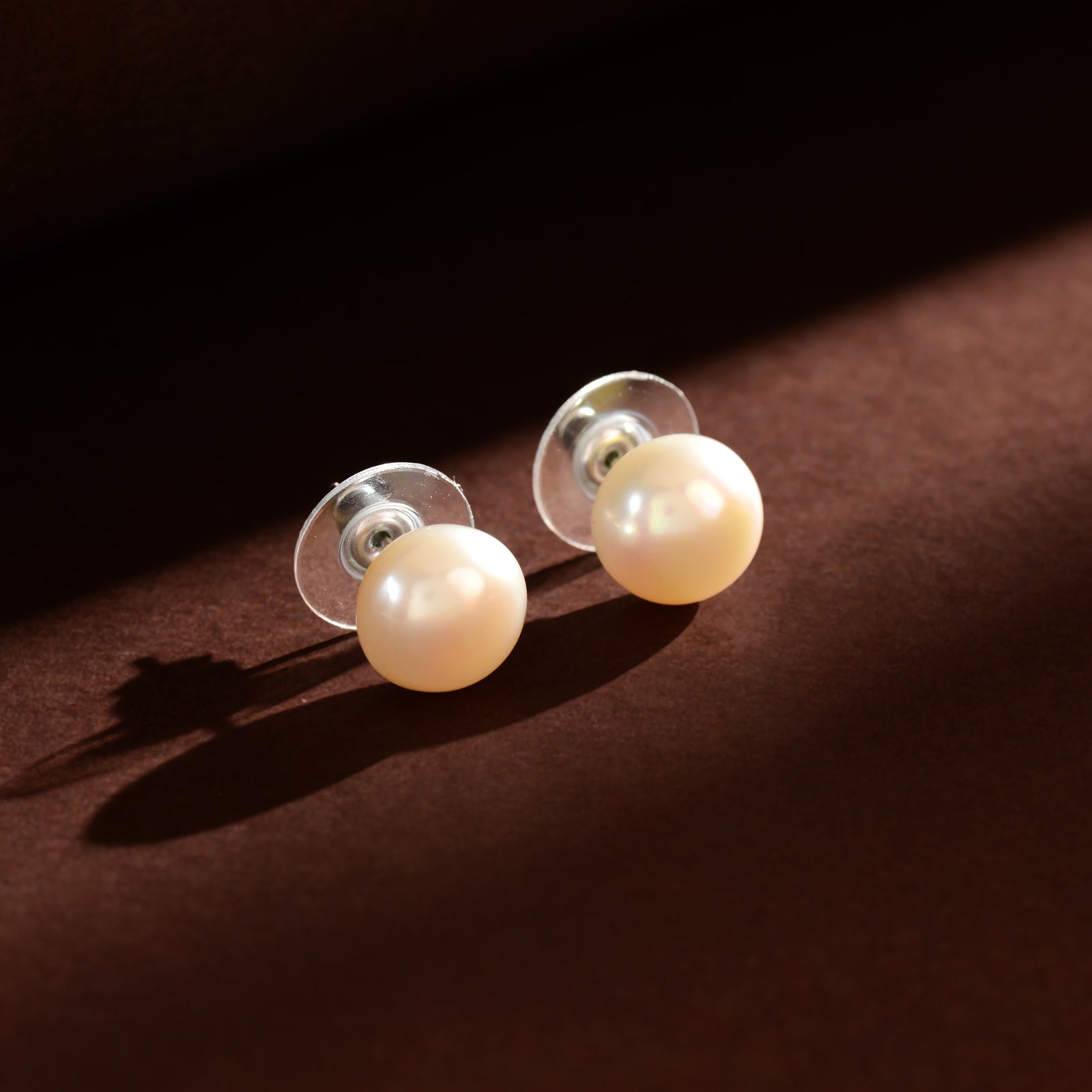 Classic Cream Pearl Studs (Freshwater Pearl Stud Earrings )