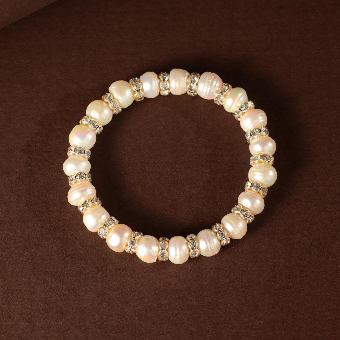 Artisan Pearl & Stone Bracelet (Freshwater Pearl Bracelet with Stone Accents)