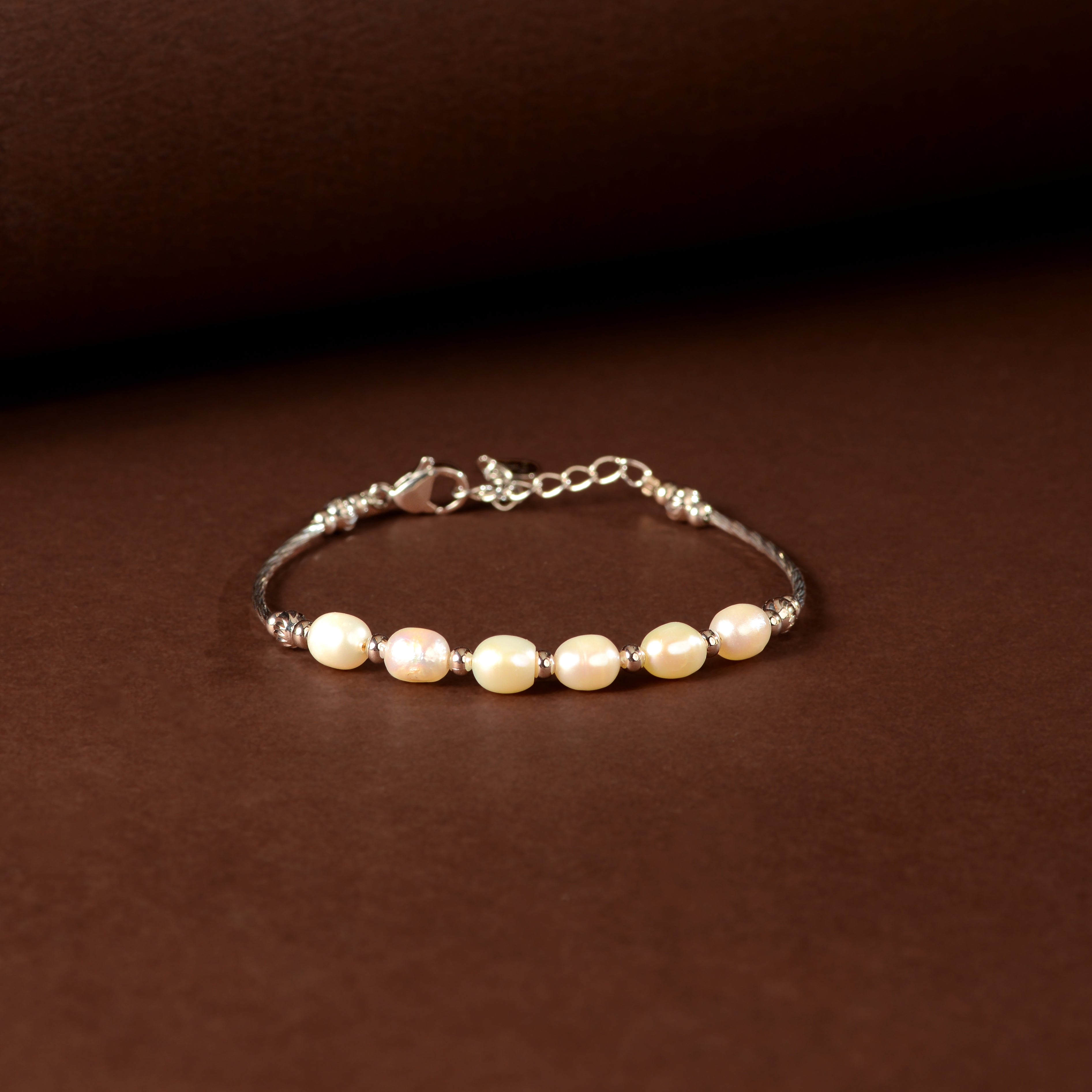 Timeless Pearl Bracelet (Sterling Silver Pearl Bracelet)