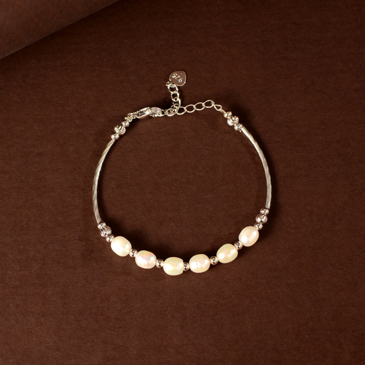 Timeless Pearl Bracelet (Sterling Silver Pearl Bracelet)