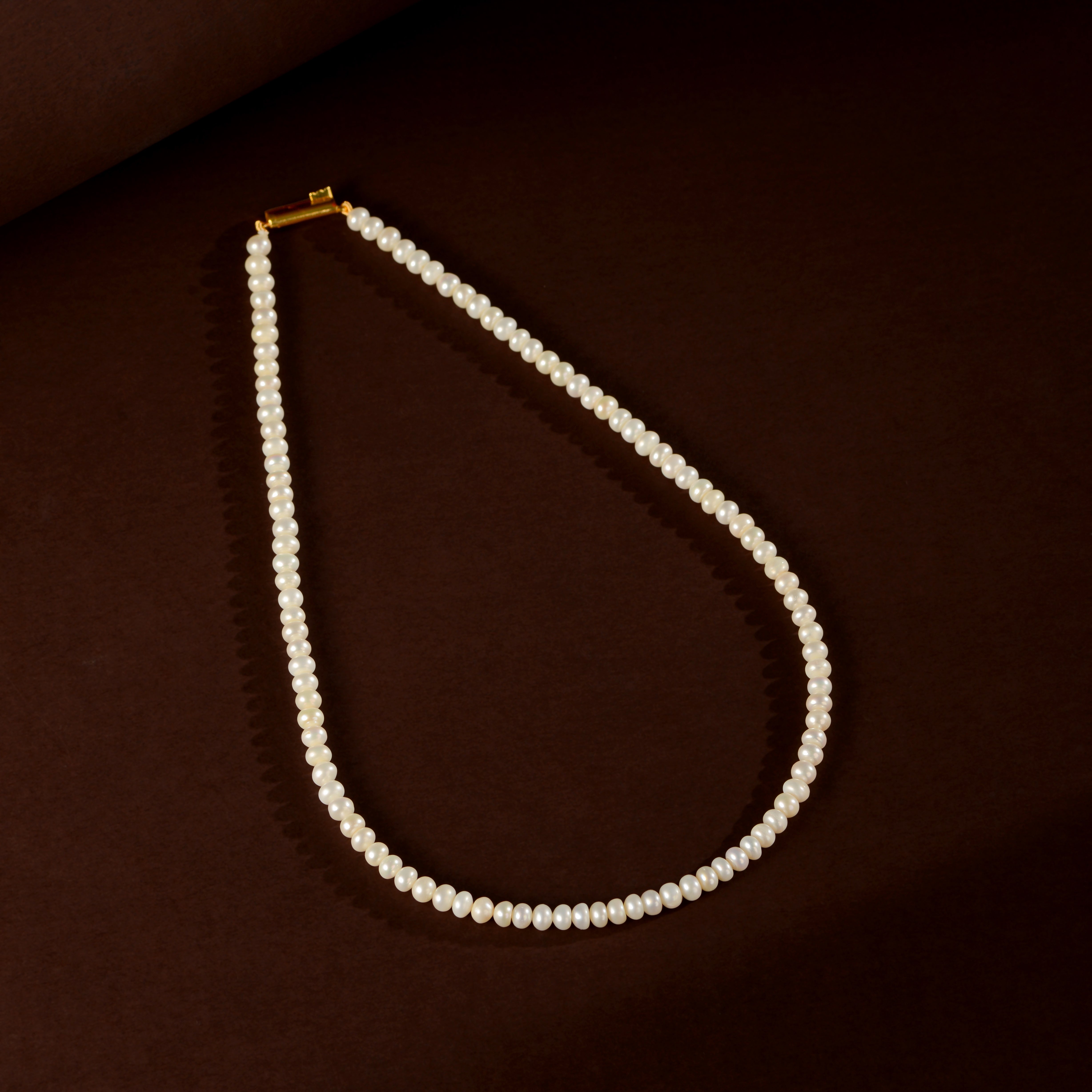 Classic Pearl String Necklace & Bracelet Set (Freshwater Pearl