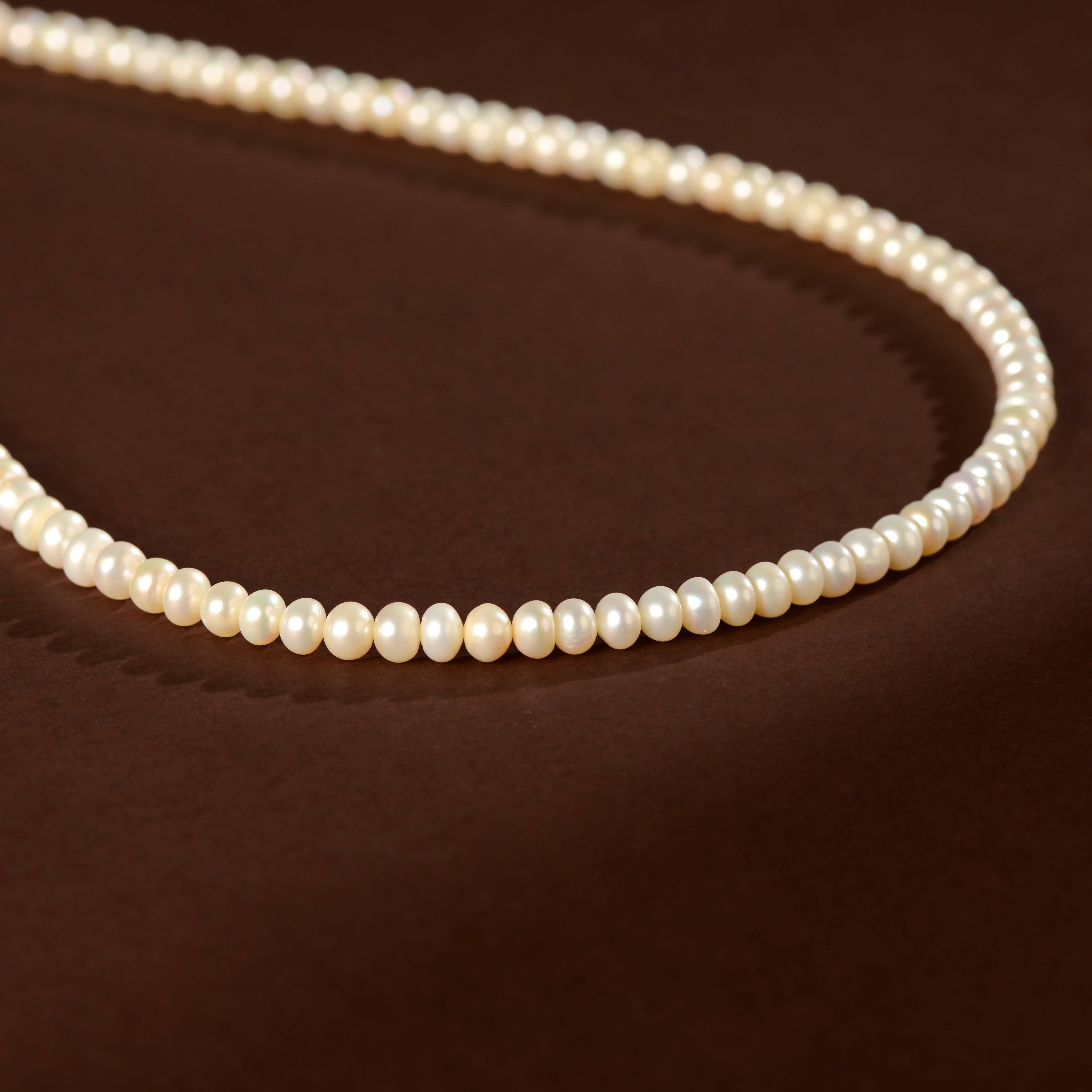 Classic Pearl String Necklace & Bracelet Set (Freshwater Pearl