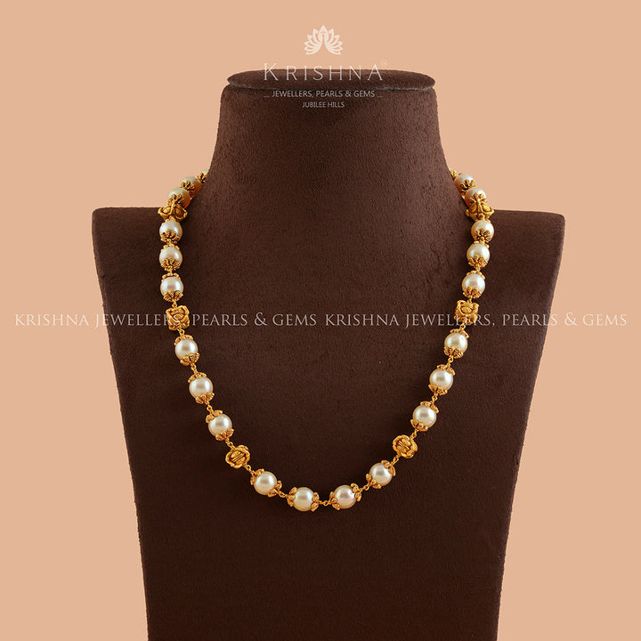 Beautiful South Sea Gold Pearl Necklace - Krishna Jewellers Pearls and Gems