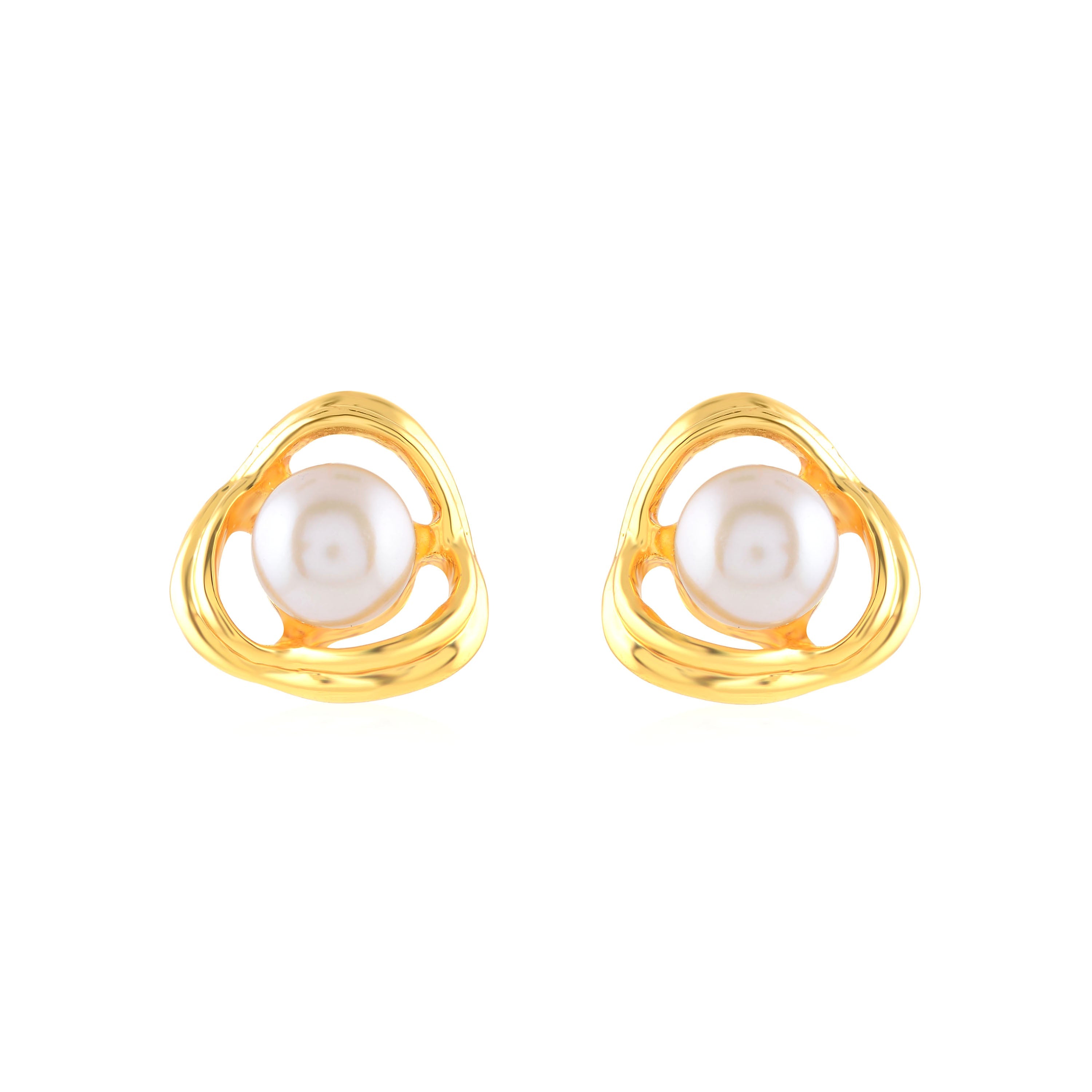 Graceful Freshwater Pearl Fancy Stud Earrings - Krishna Jewellers Pearls and Gems