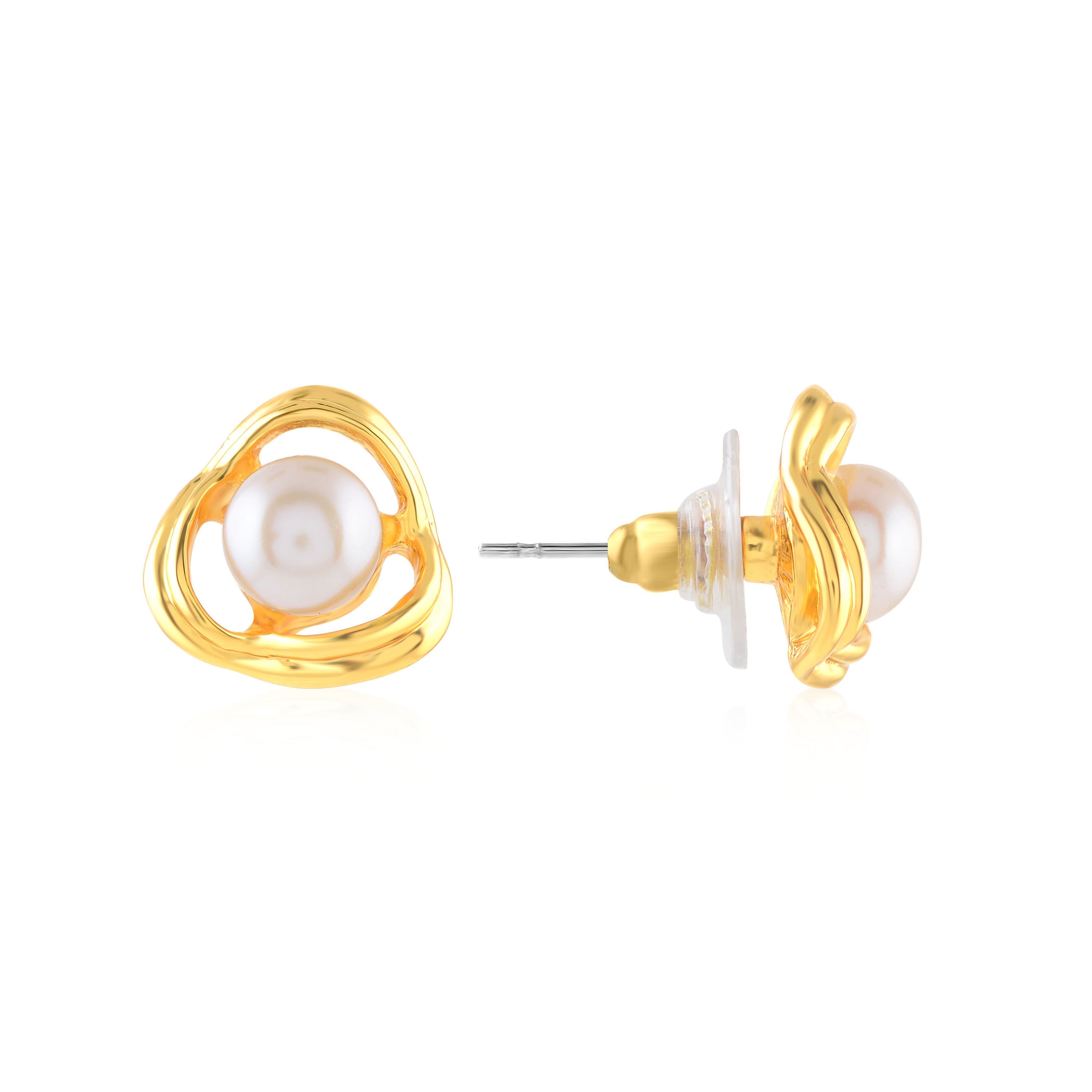 Graceful Freshwater Pearl Fancy Stud Earrings - Krishna Jewellers Pearls and Gems