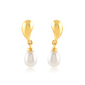 Yellow Tinted Pearl dangling Earrings