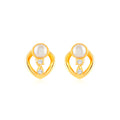 Stylish Gold Plated Pearl Studs Earrings