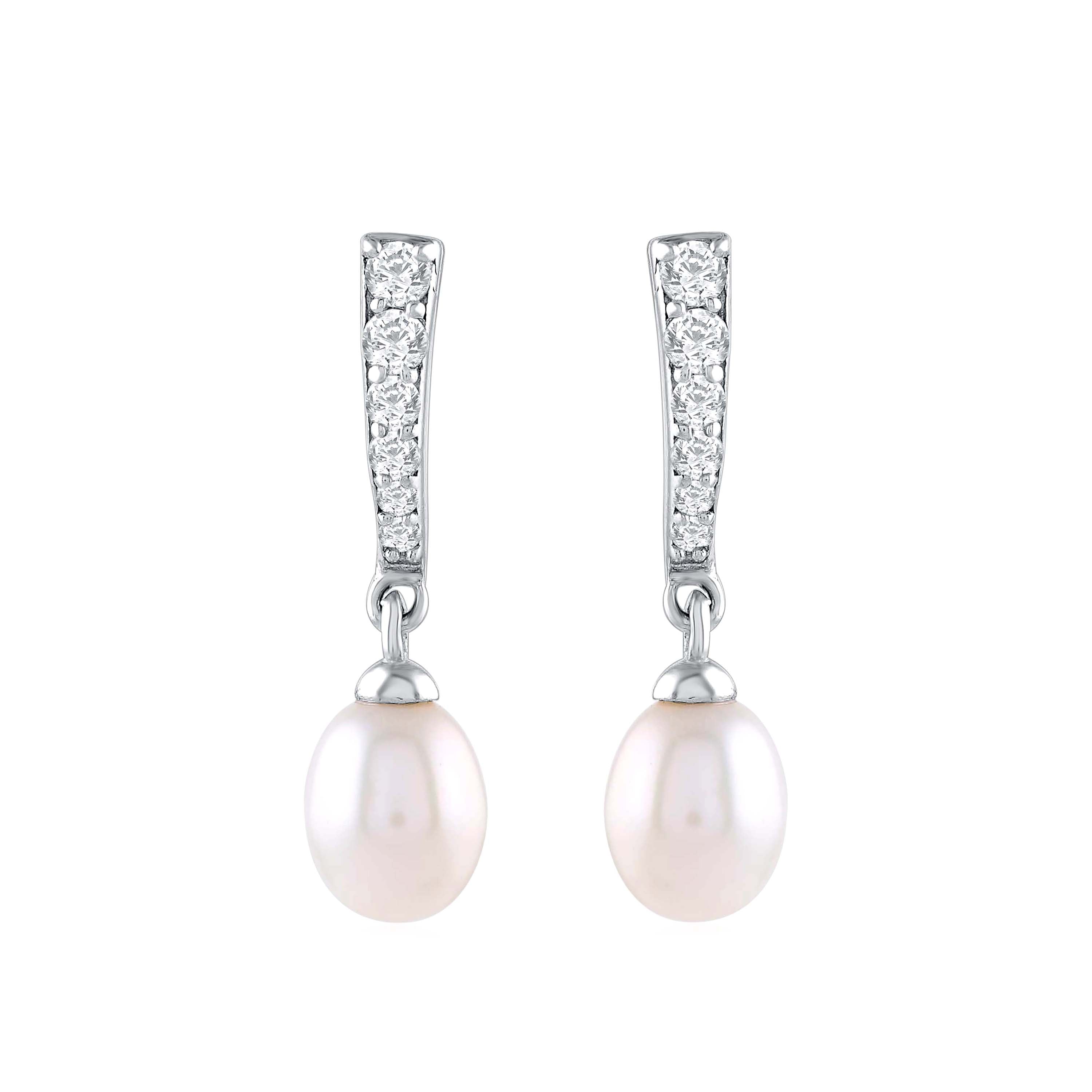 Drizzle Pearl Drop Earrings - Krishna Jewellers Pearls and Gems