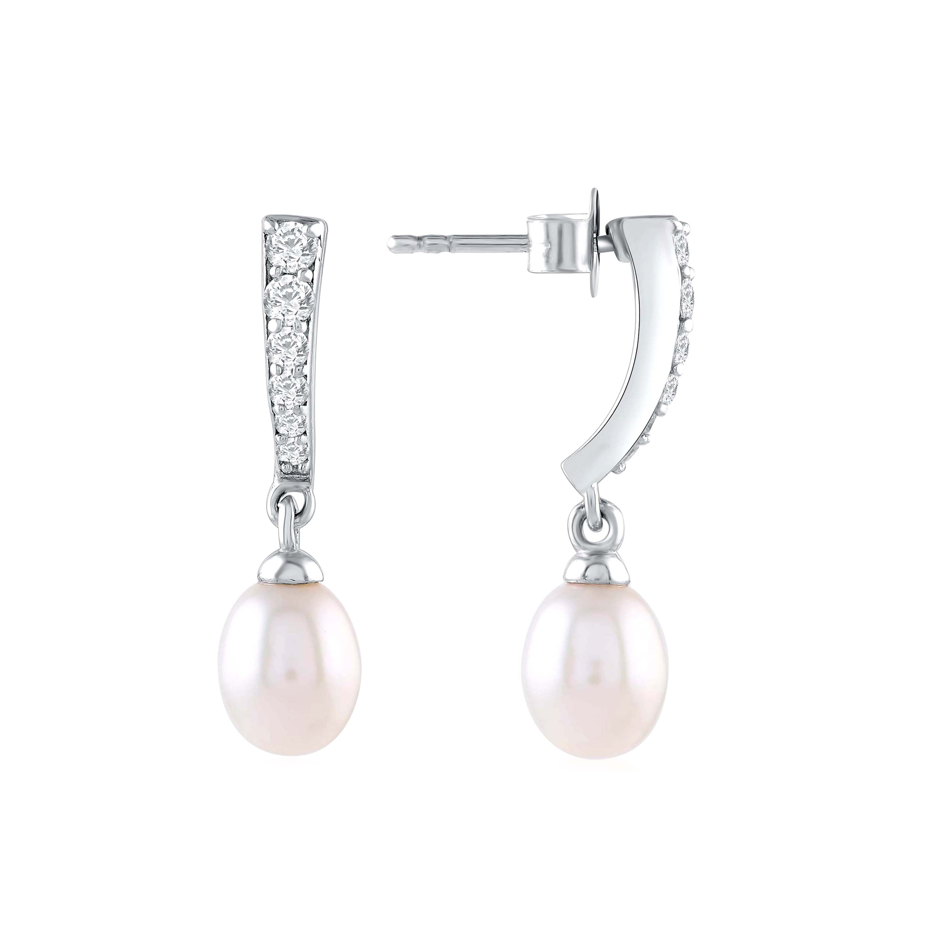 Drizzle Pearl Drop Earrings - Krishna Jewellers Pearls and Gems