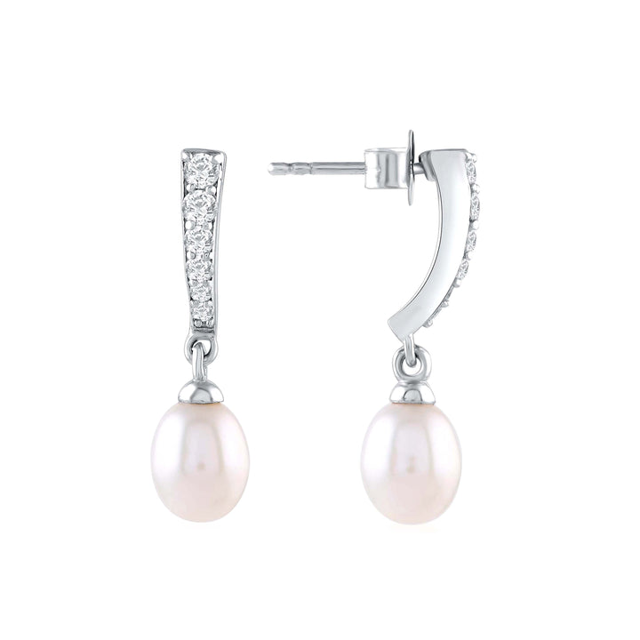 Drizzle Pearl Drop Earrings - Krishna Jewellers Pearls and Gems