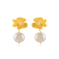 Gold Plated Pearl dangler Earring
