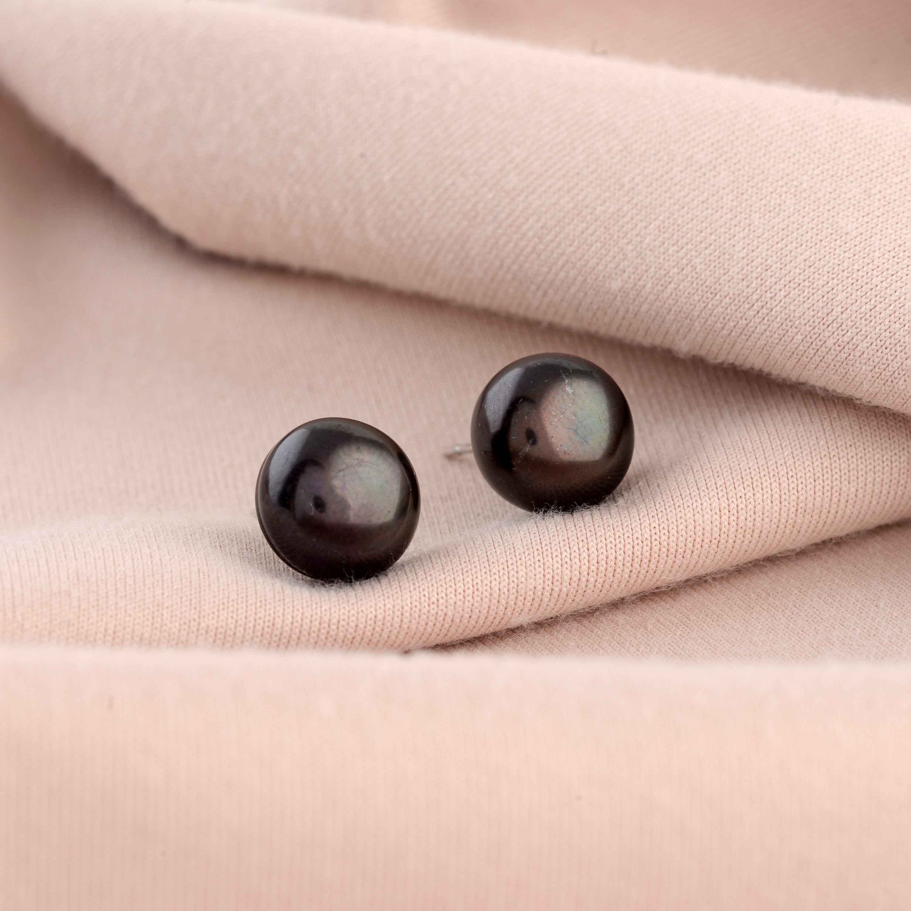 classic Stud Earrings in button pearl ,Timeless Style - Krishna Jewellers Pearls and Gems