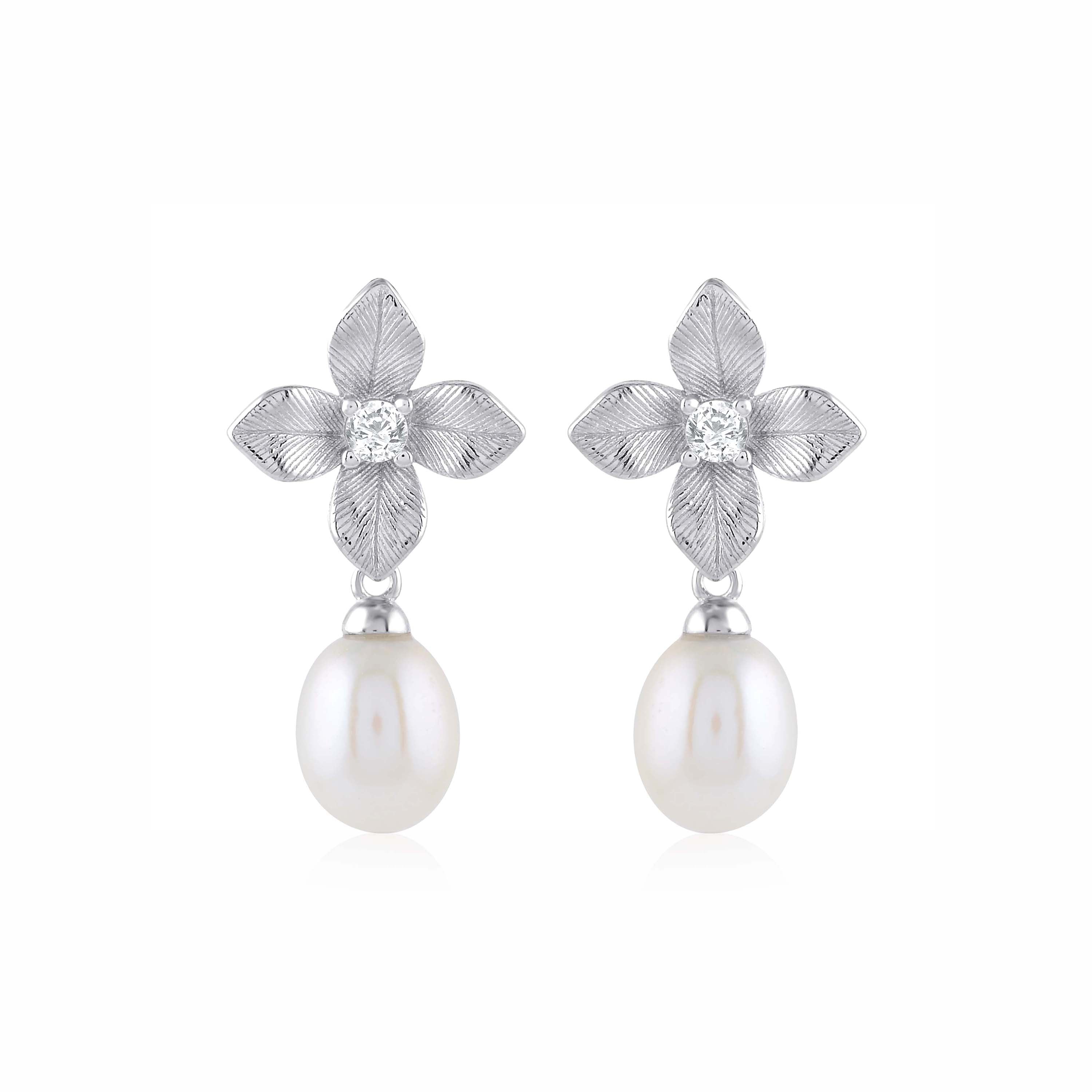 Blossom Pearl Earrings - Krishna Jewellers Pearls and Gems