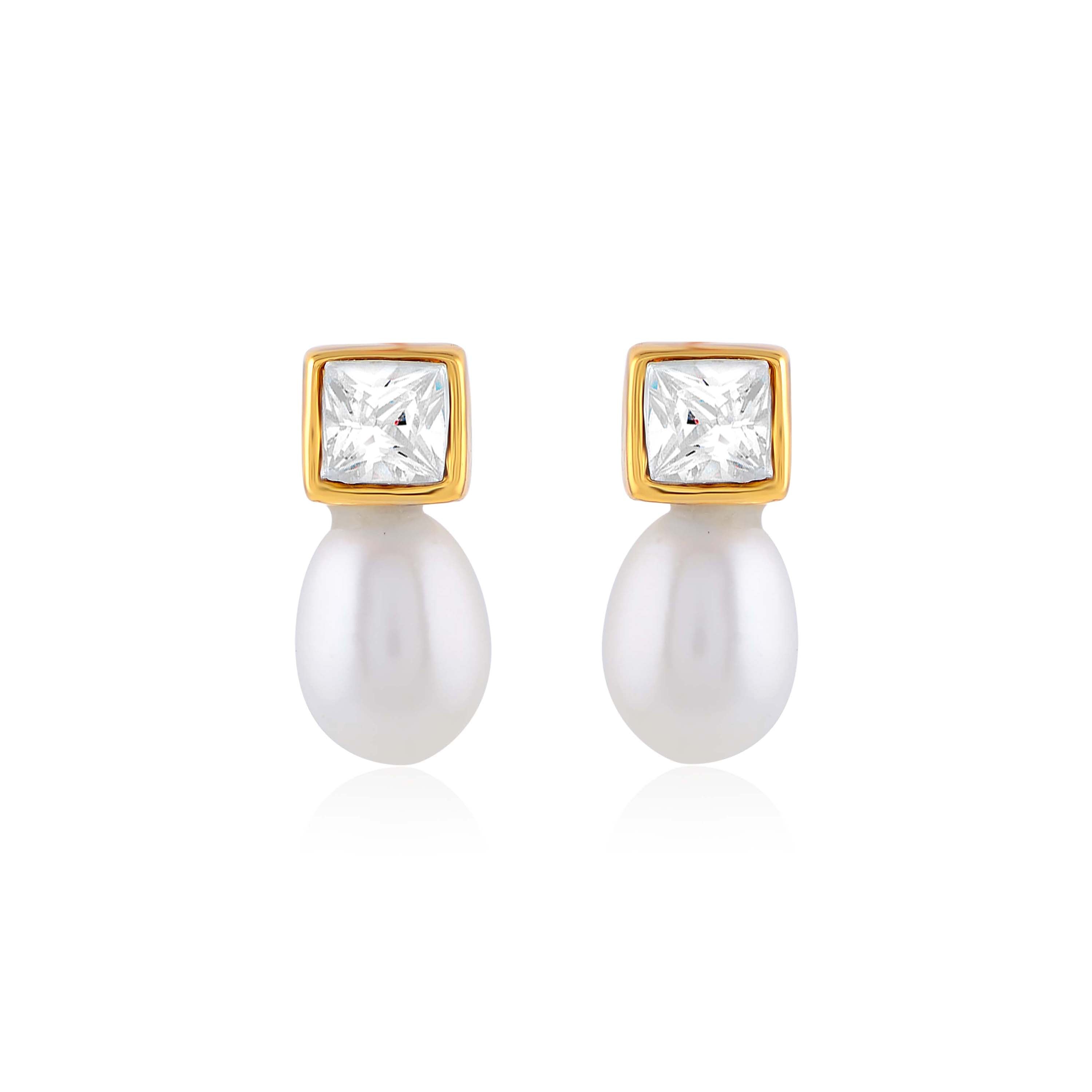 Timeless Fresh Water Pearl Drop Earrings - Krishna Jewellers Pearls and Gems