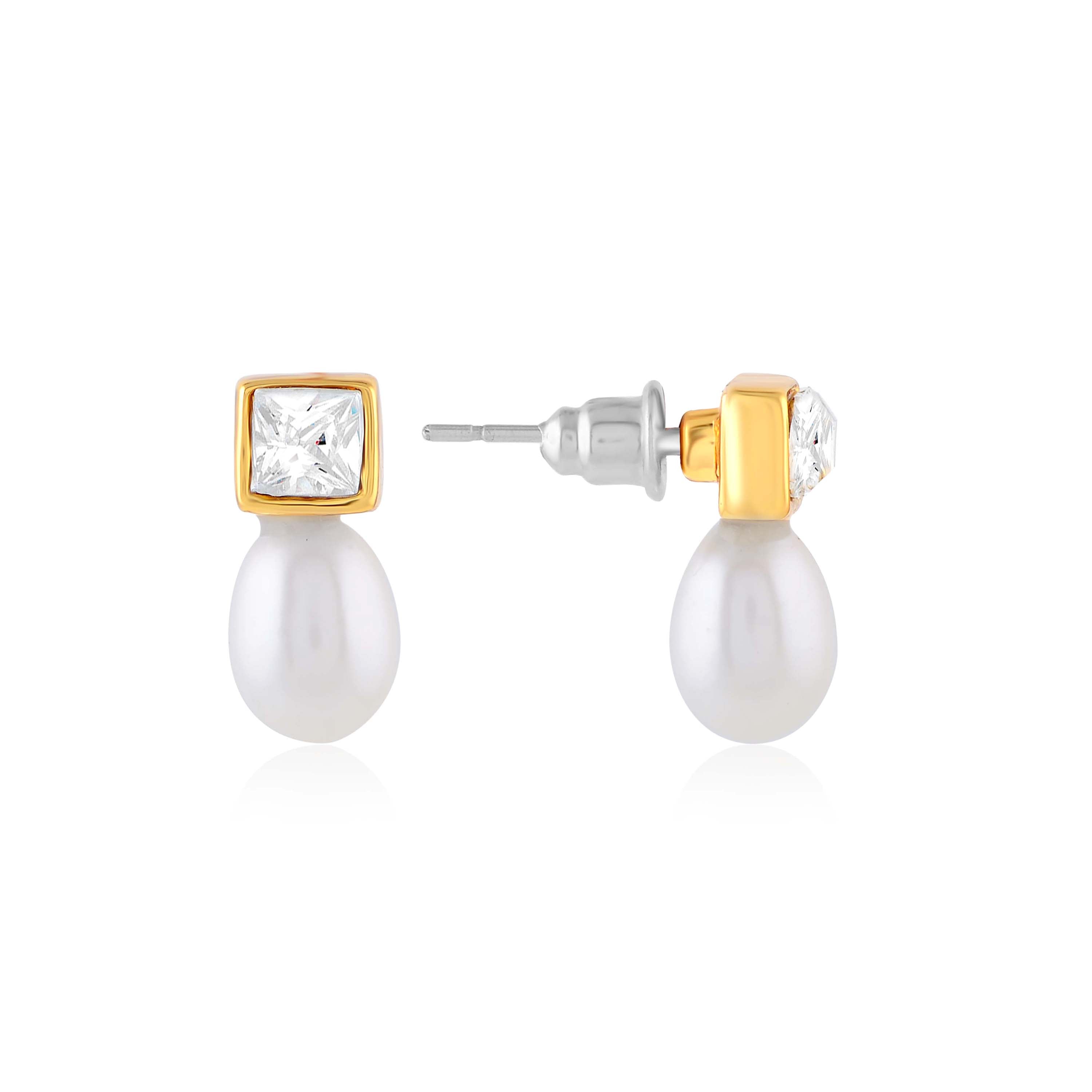 Timeless Fresh Water Pearl Drop Earrings - Krishna Jewellers Pearls and Gems